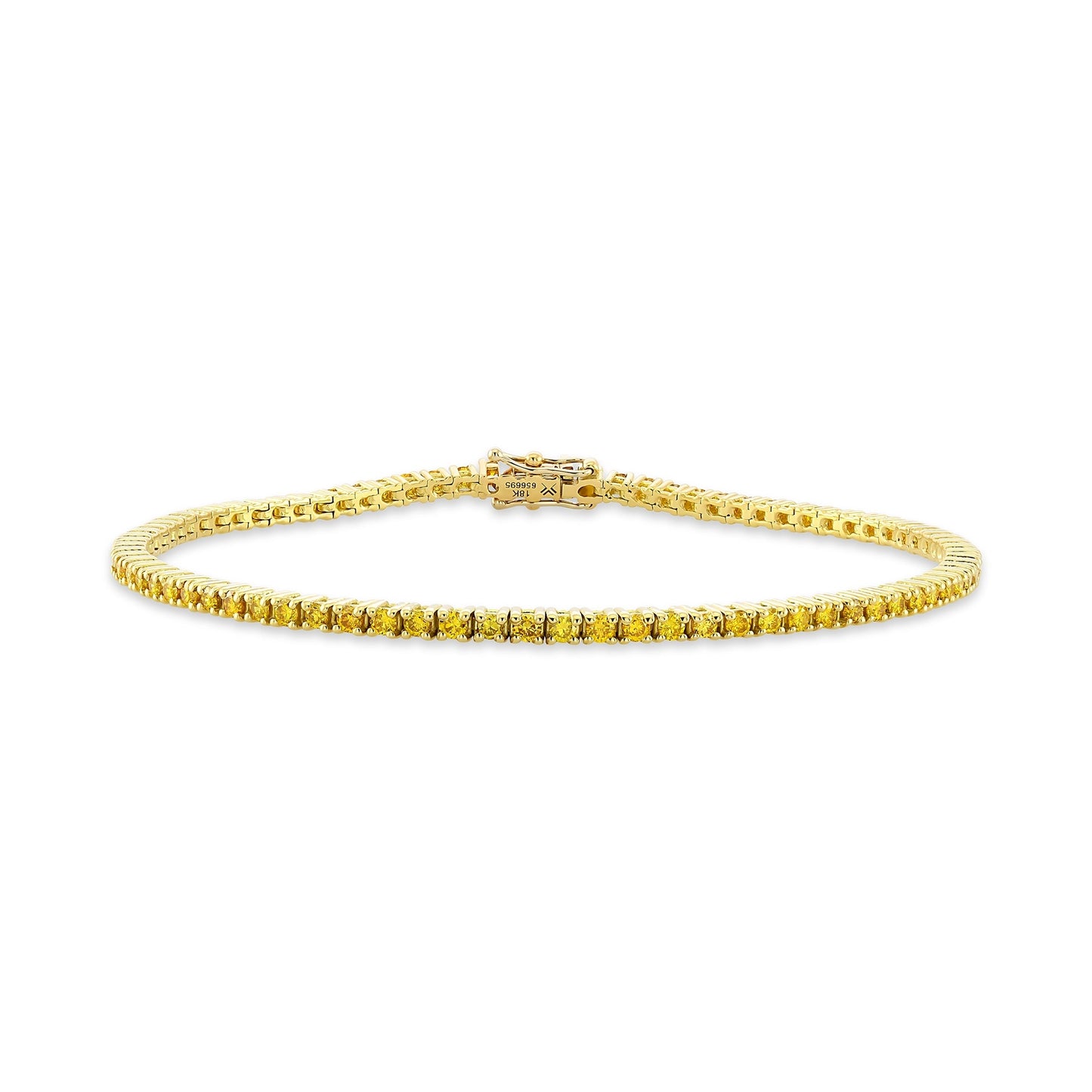 [FANTASY] Fancy Vivid Orange Yellow Round Brillant Bracelet