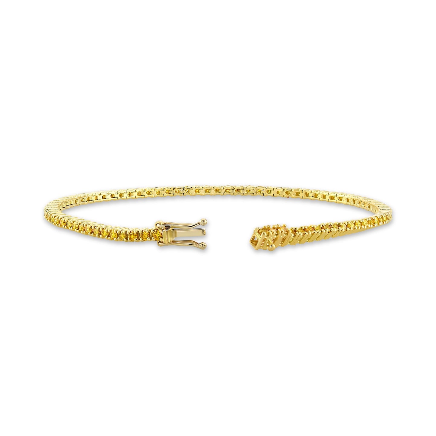 [FANTASY] Fancy Vivid Orange Yellow Round Brillant Bracelet
