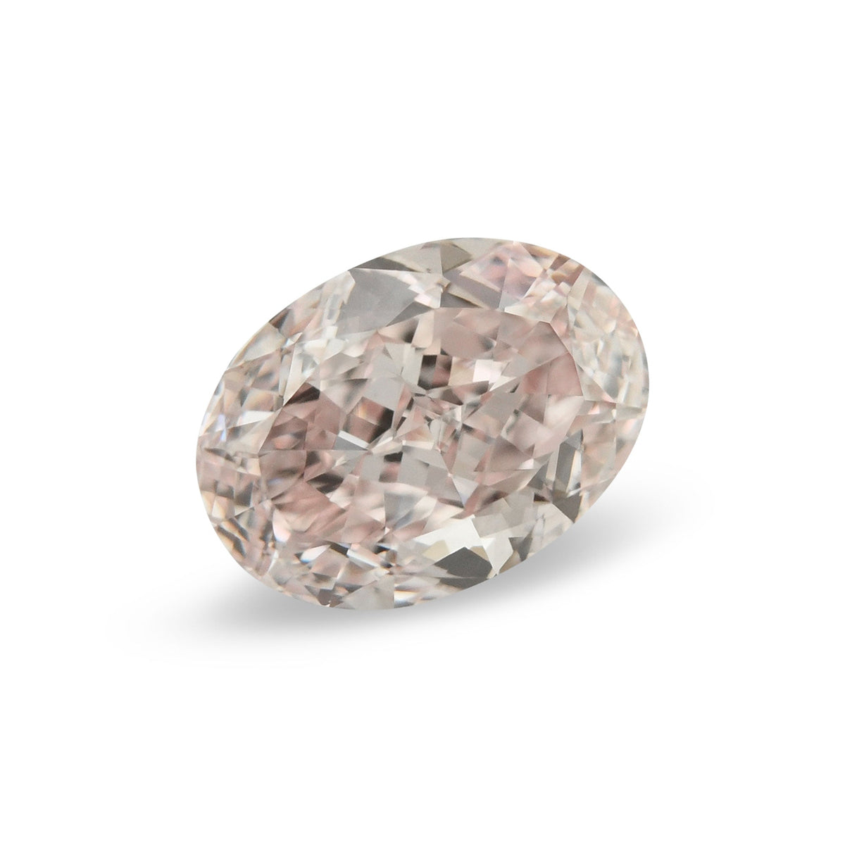 0,67 Karat Fancy Light Brownish Pink Oval Diamond IF GIA
