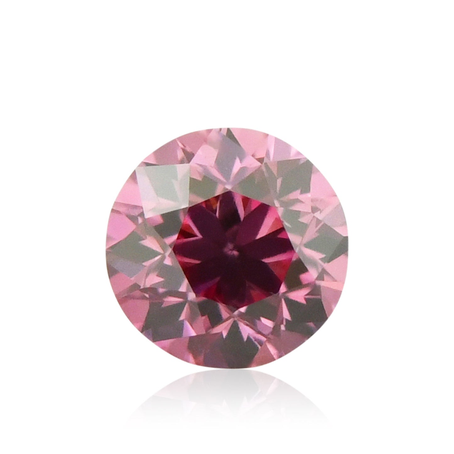 0.08 Carat Fancy Vivid Pink Round Brilliant Diamond (SI2) GIA