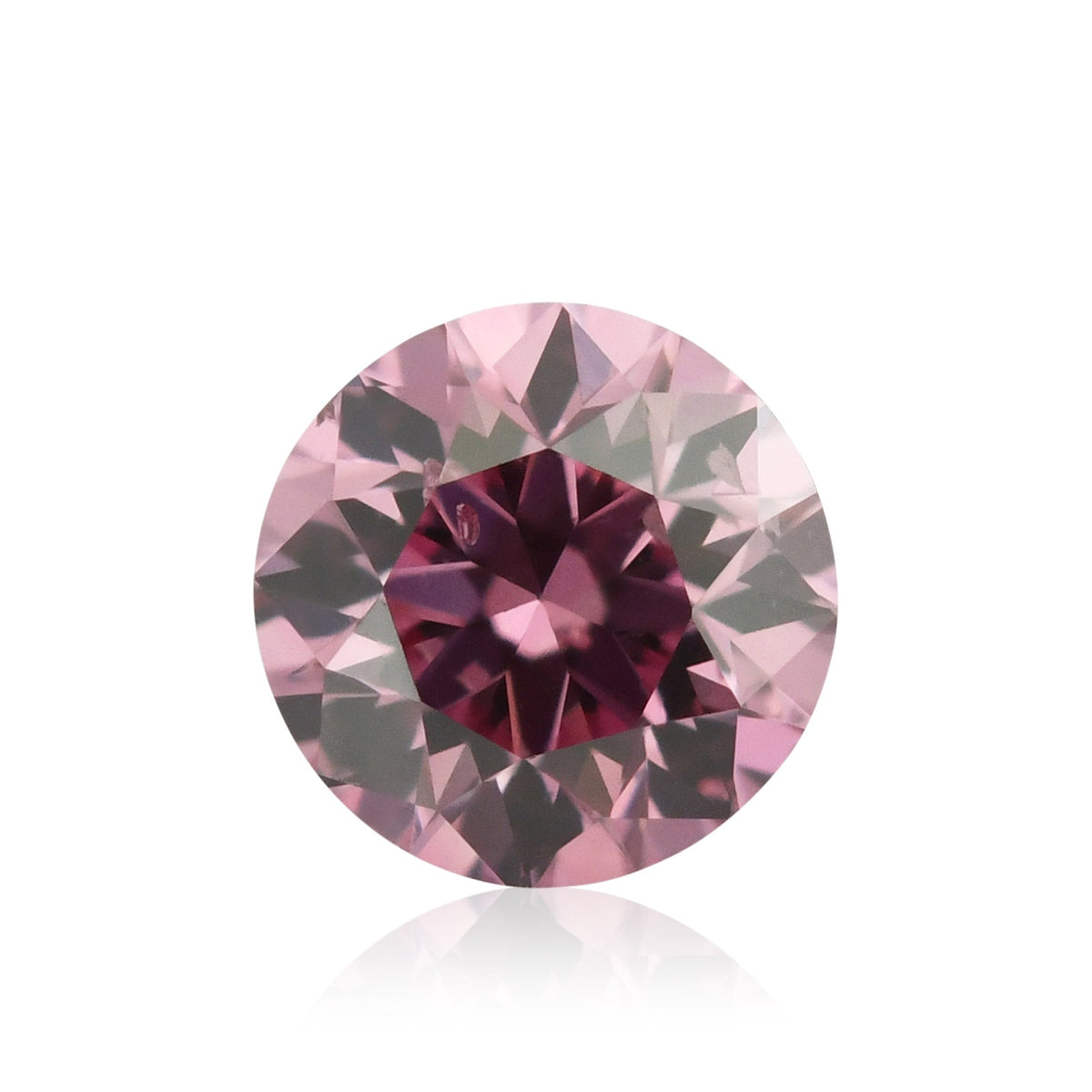 0.16 Carat Fancy Vivid Purplish Pink Round Brilliant Argyle Diamond SI2 GIA