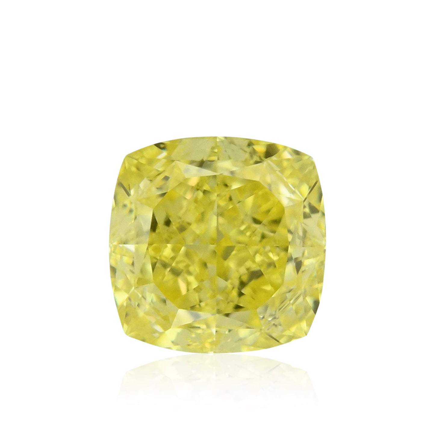 0,64 Karat Fancy Vivid Yellow Cushion Diamond VVS2 GIA