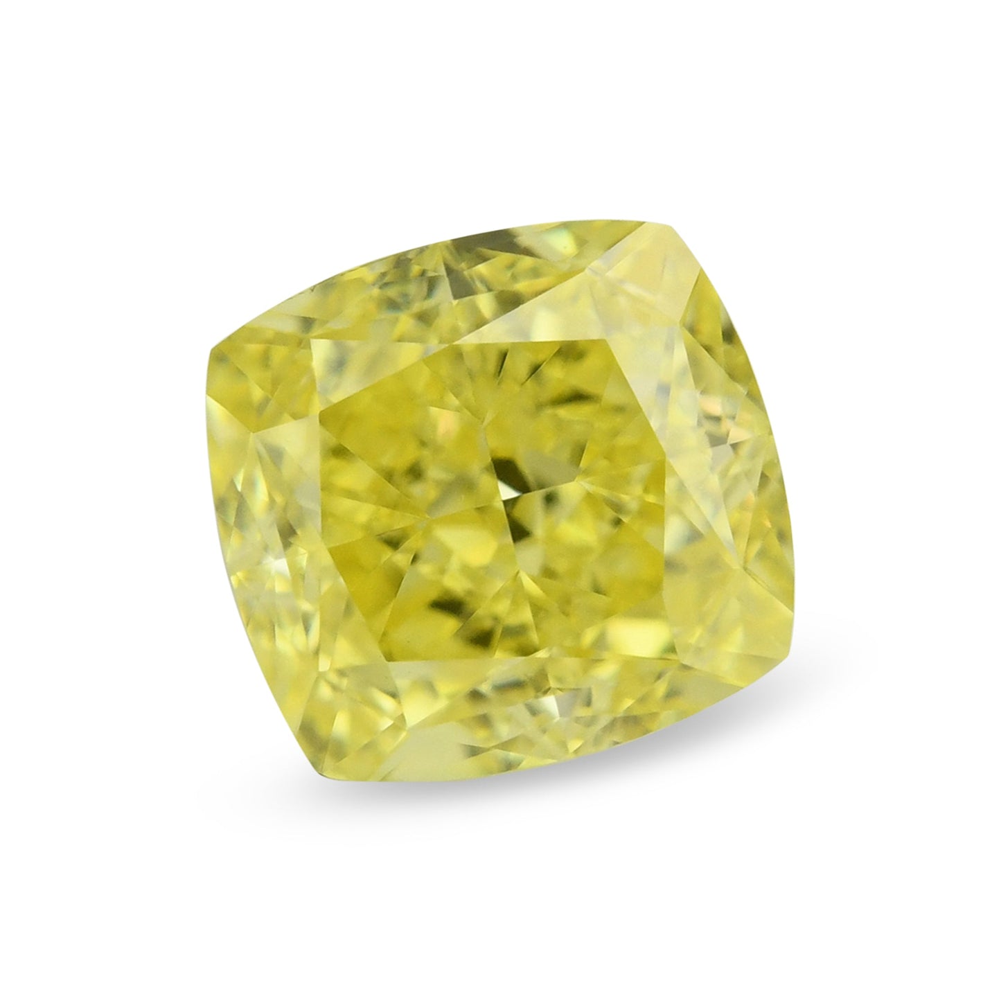 0,55 Karat Fancy Intense Yellow Cushion Diamond VS1 GIA