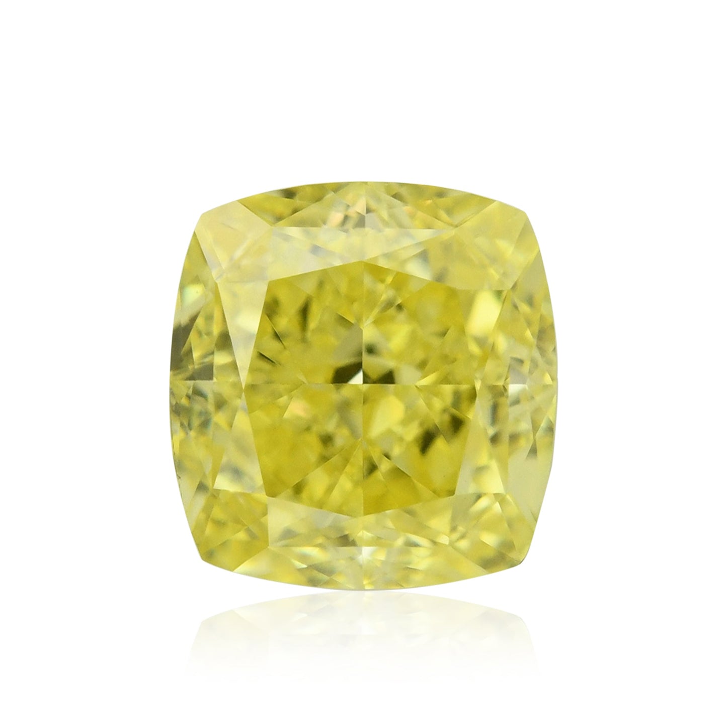 0,55 Karat Fancy Intense Yellow Cushion Diamond VS1 GIA