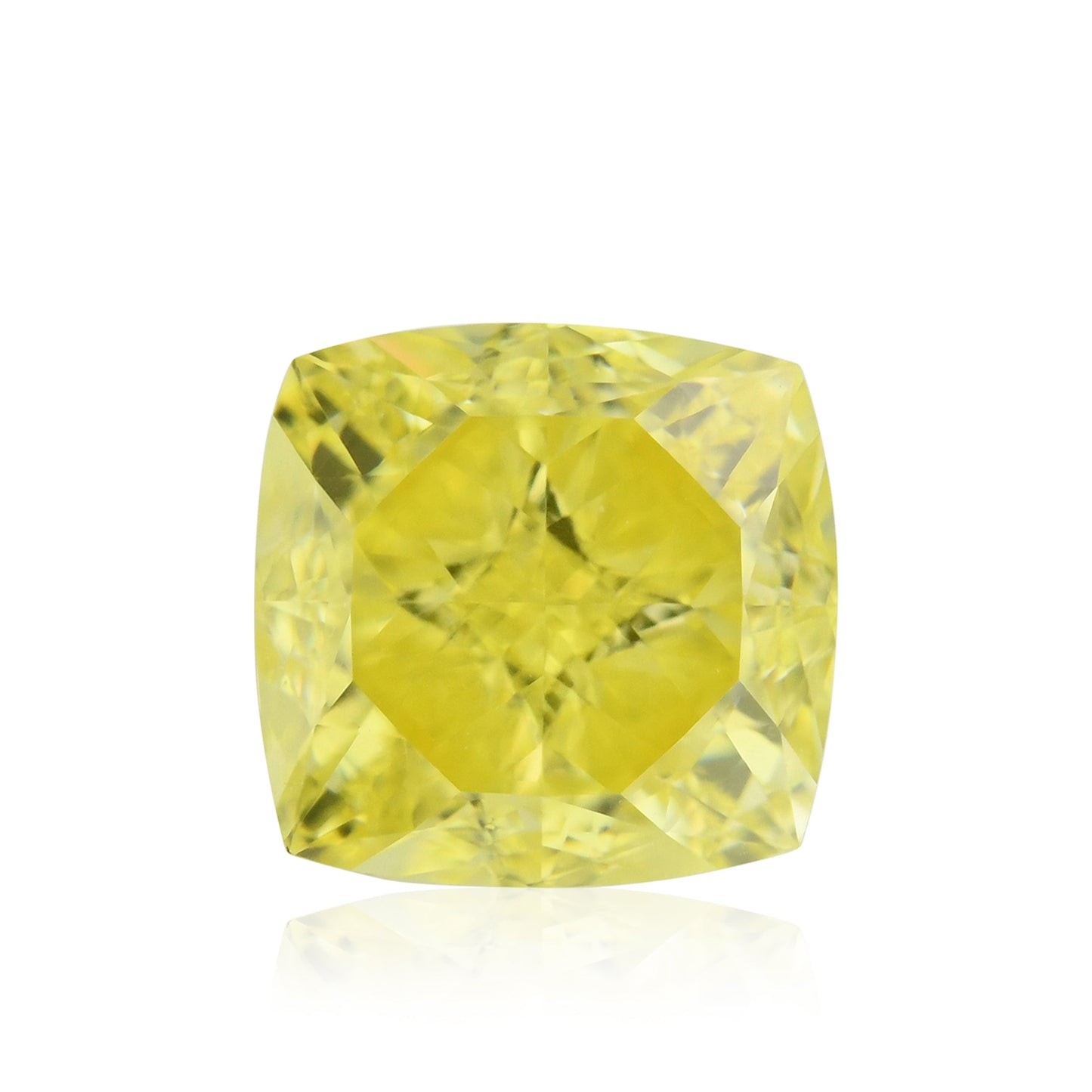 0,61 Karat Fancy Intense Yellow Cushion Diamond VVS1 GIA