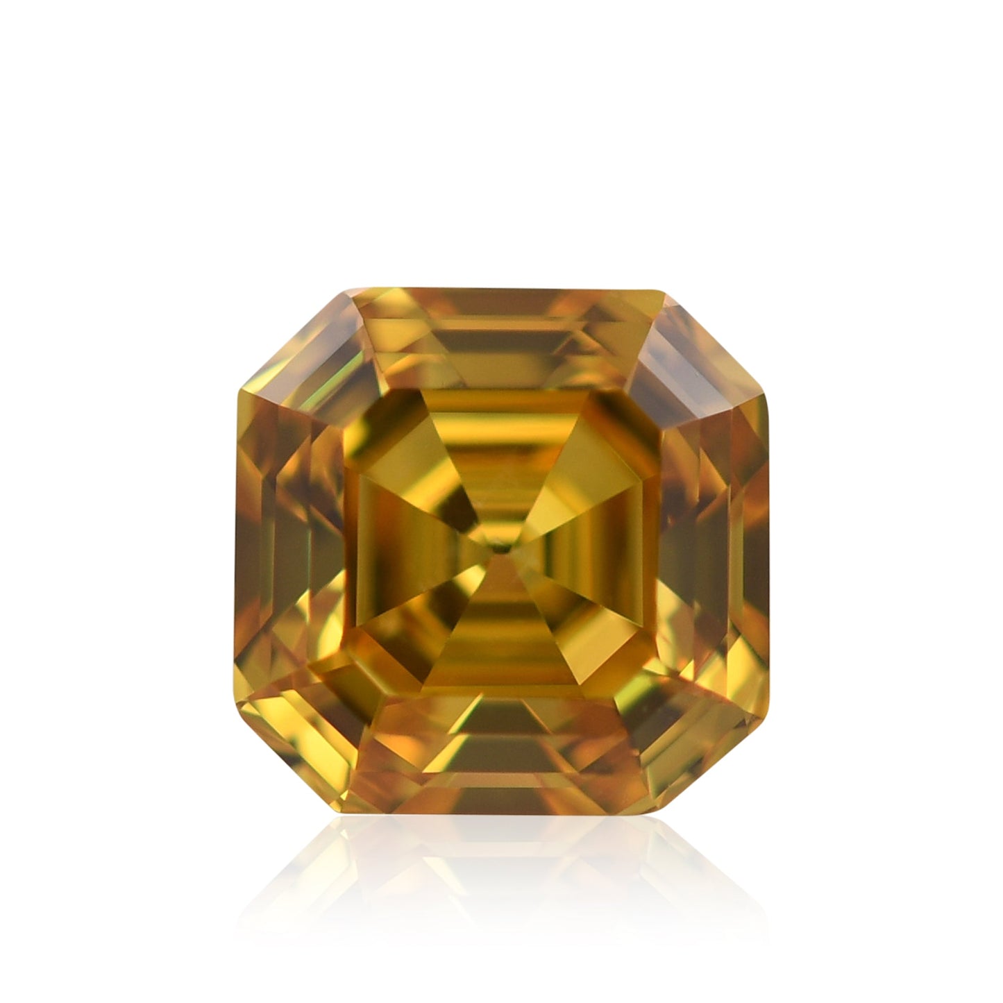 0,75 Karat Fancy Vivid Orange Yellow Asscher-Diamant SI2 GIA