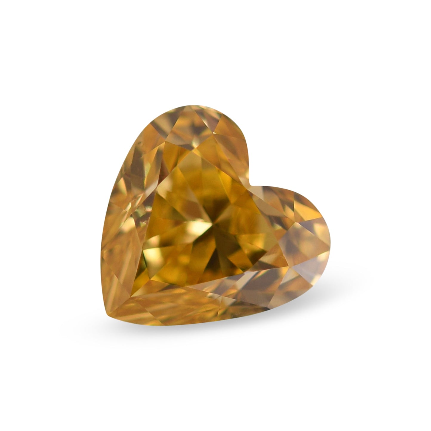 0,72 Karat Fancy Vivid Orange Yellow Heart Diamant SI1 GIA