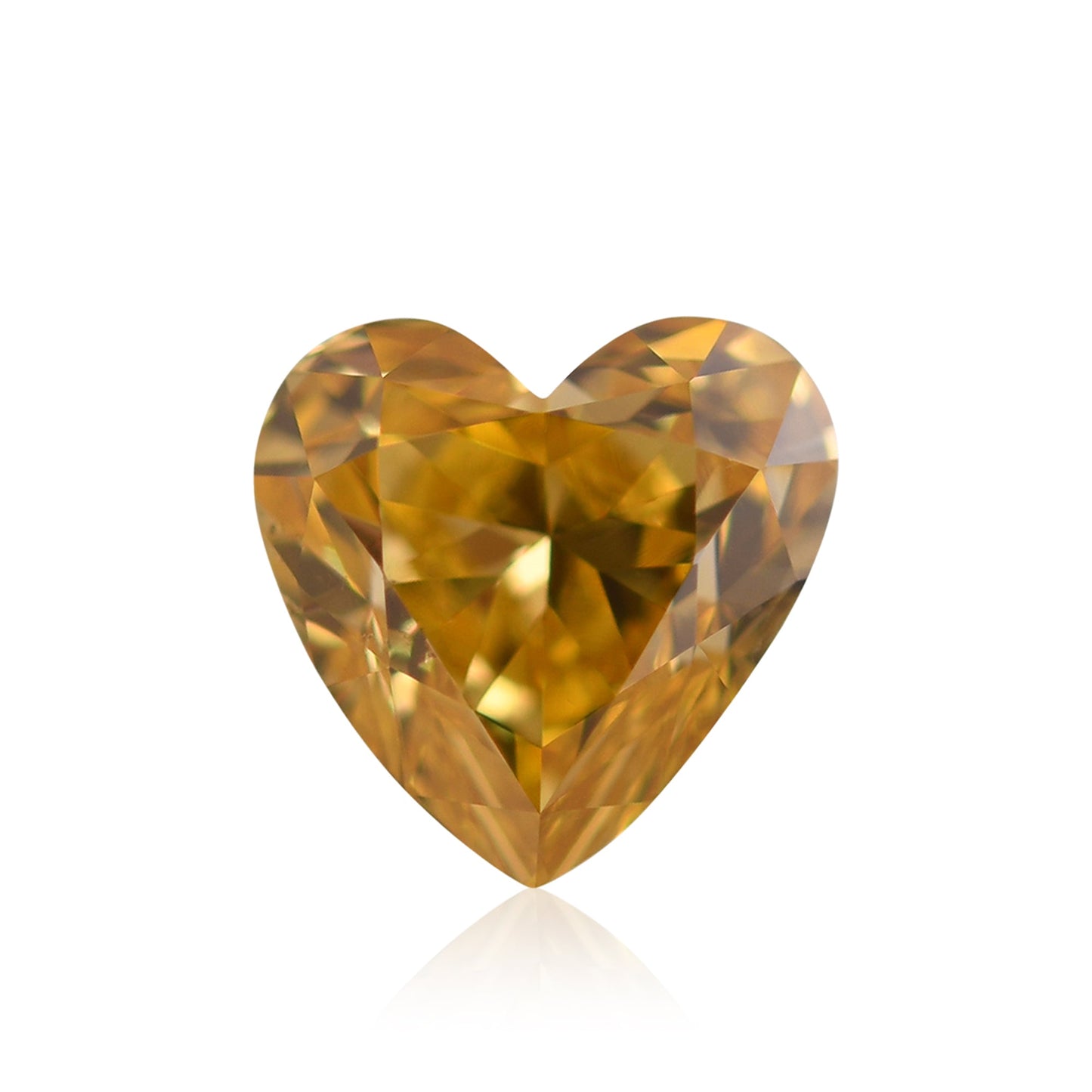 0,72 Karat Fancy Vivid Orange Yellow Heart Diamant SI1 GIA