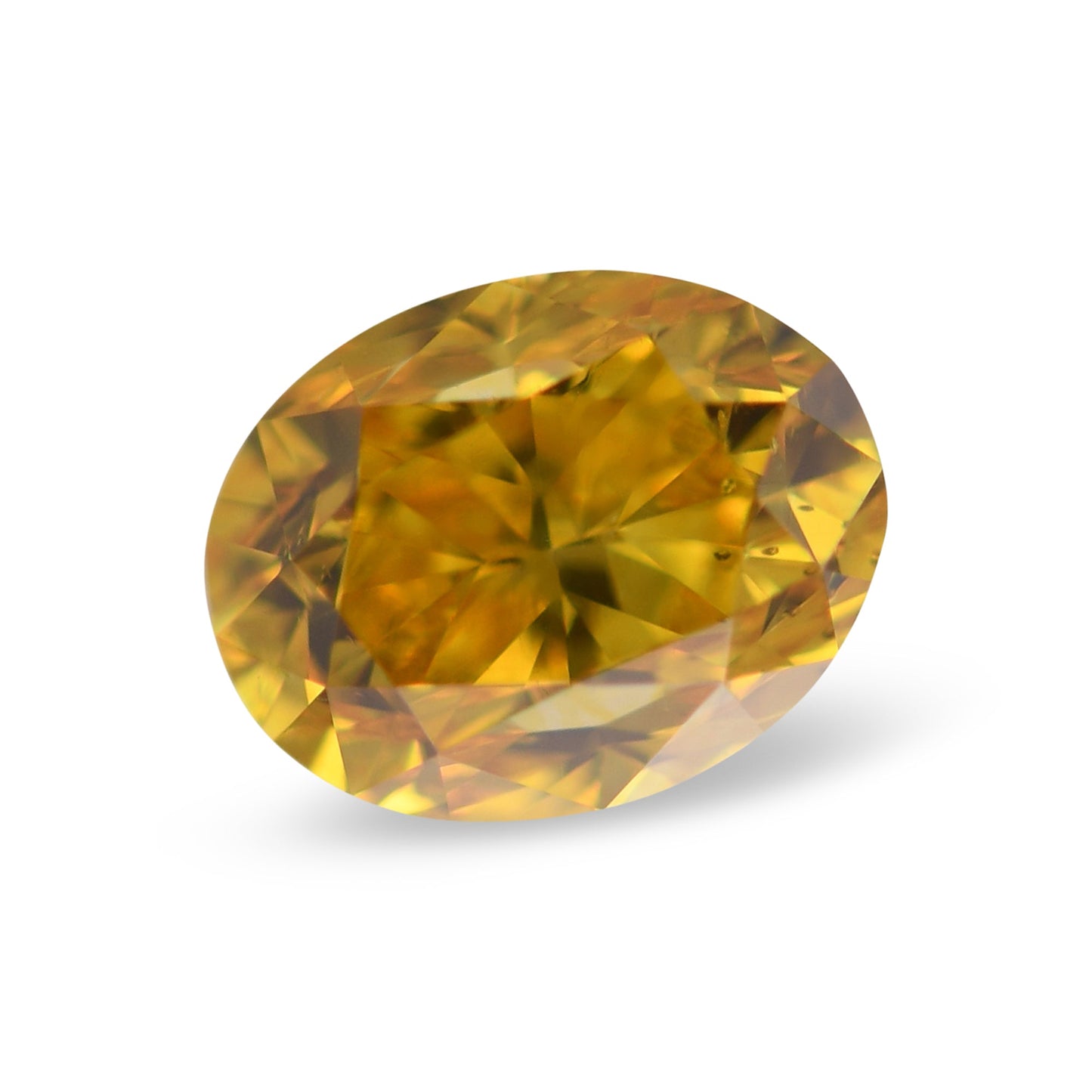 0,53 Karat Fancy Vivid Orange Yellow Ovaler Diamant SI1 GIA