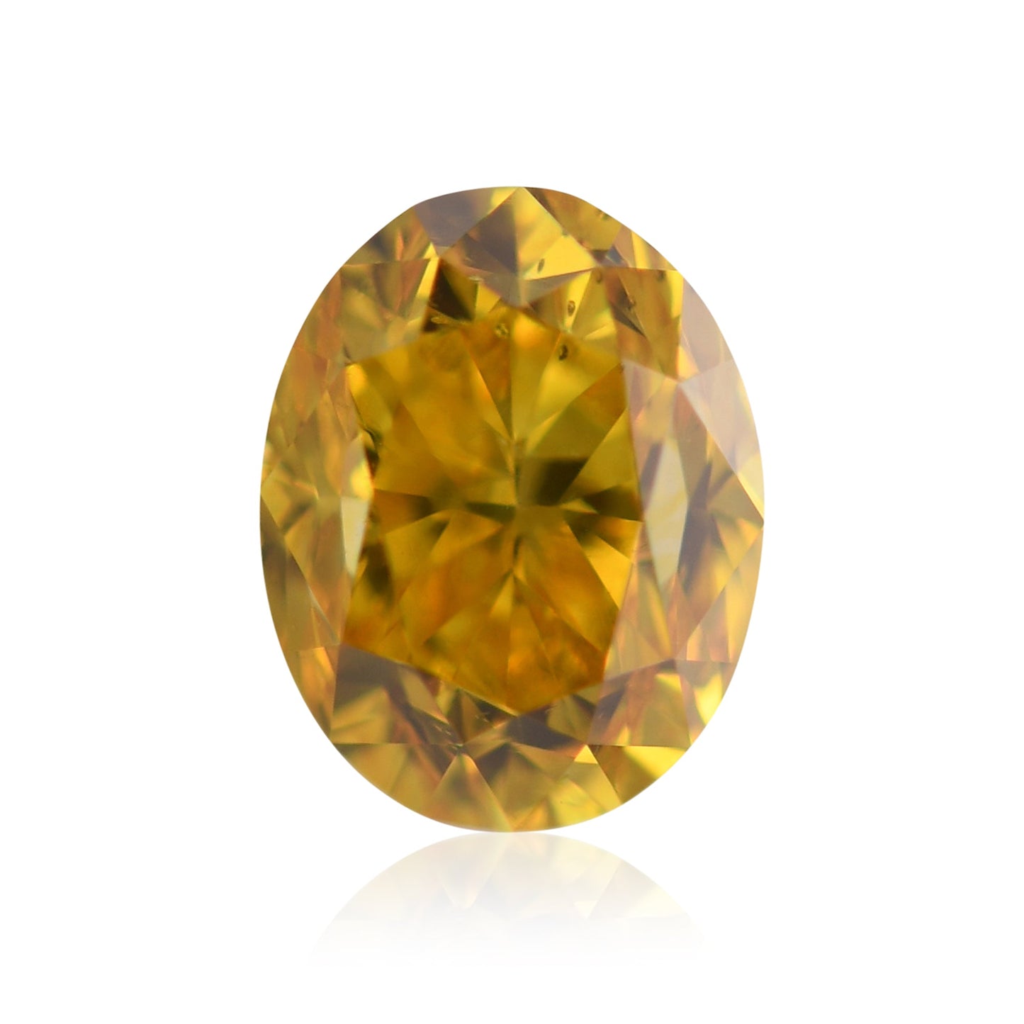 0,53 Karat Fancy Vivid Orange Yellow Ovaler Diamant SI1 GIA