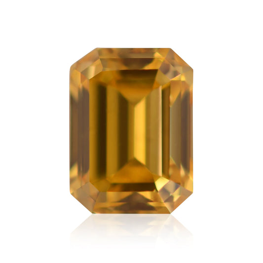 0,50 Karat Fancy Intense Orange Yellow Emerald Diamond SI2 GIA