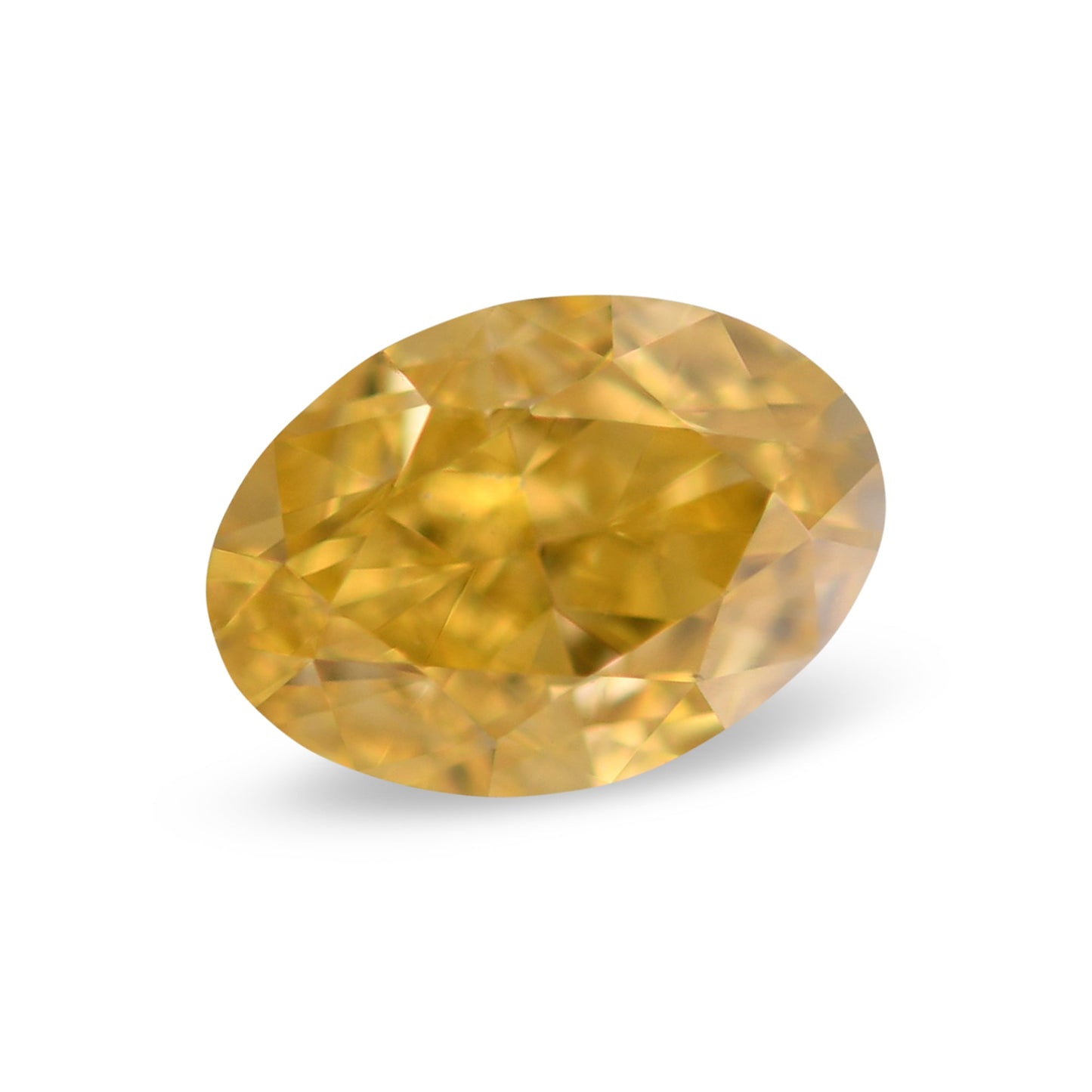 0,50 Karat Fancy Intense Orange Yellow Oval Diamond SI2 GIA
