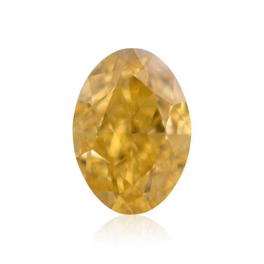 0,50 Karat Fancy Intense Orange Yellow Oval Diamond SI2 GIA
