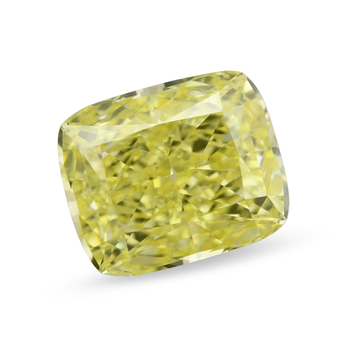 0,70 Karat Fancy Intense Yellow Cushion Diamond VVS1 GIA