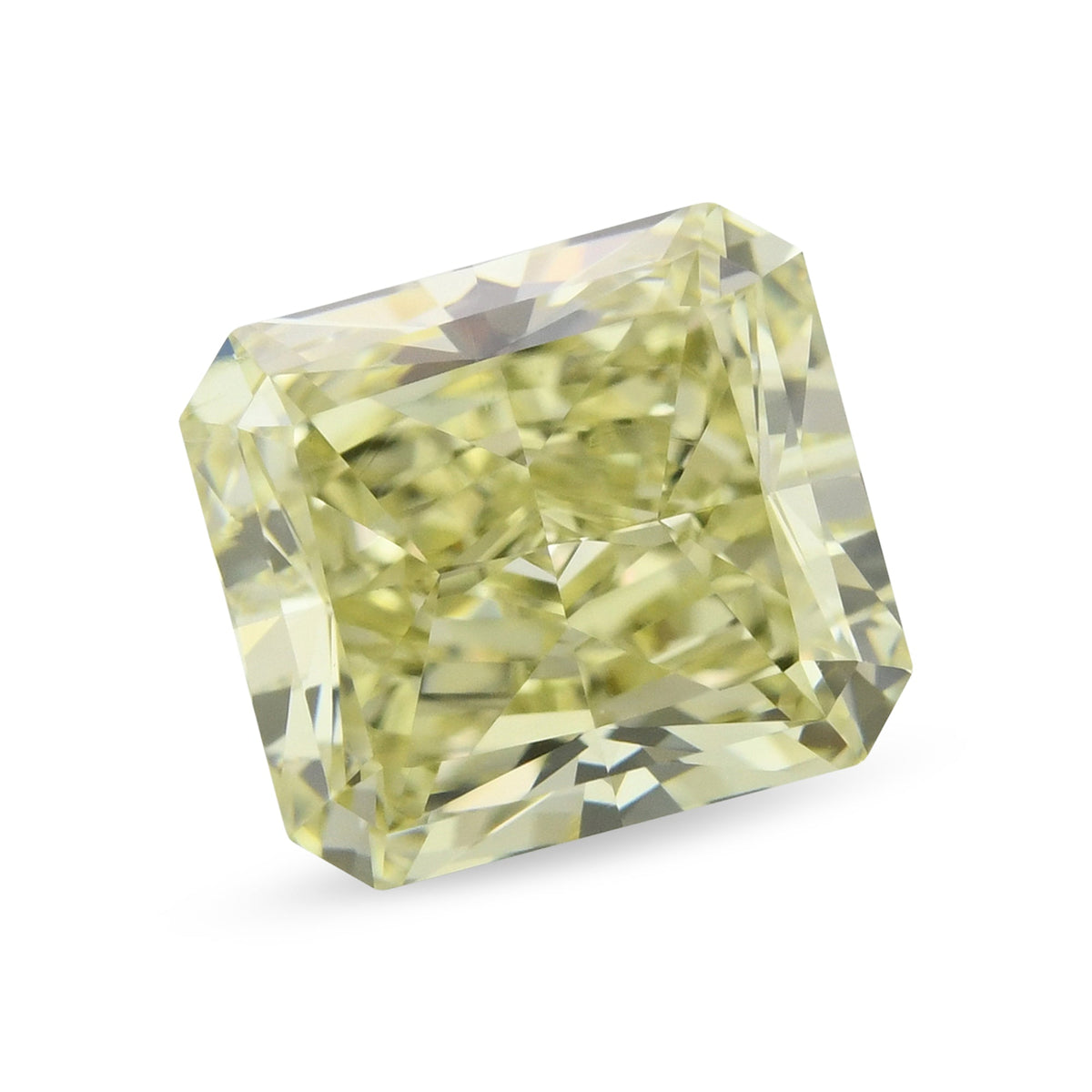 1.58 Carat Fancy Greenish Yellow Radiant Diamond VS2 GIA