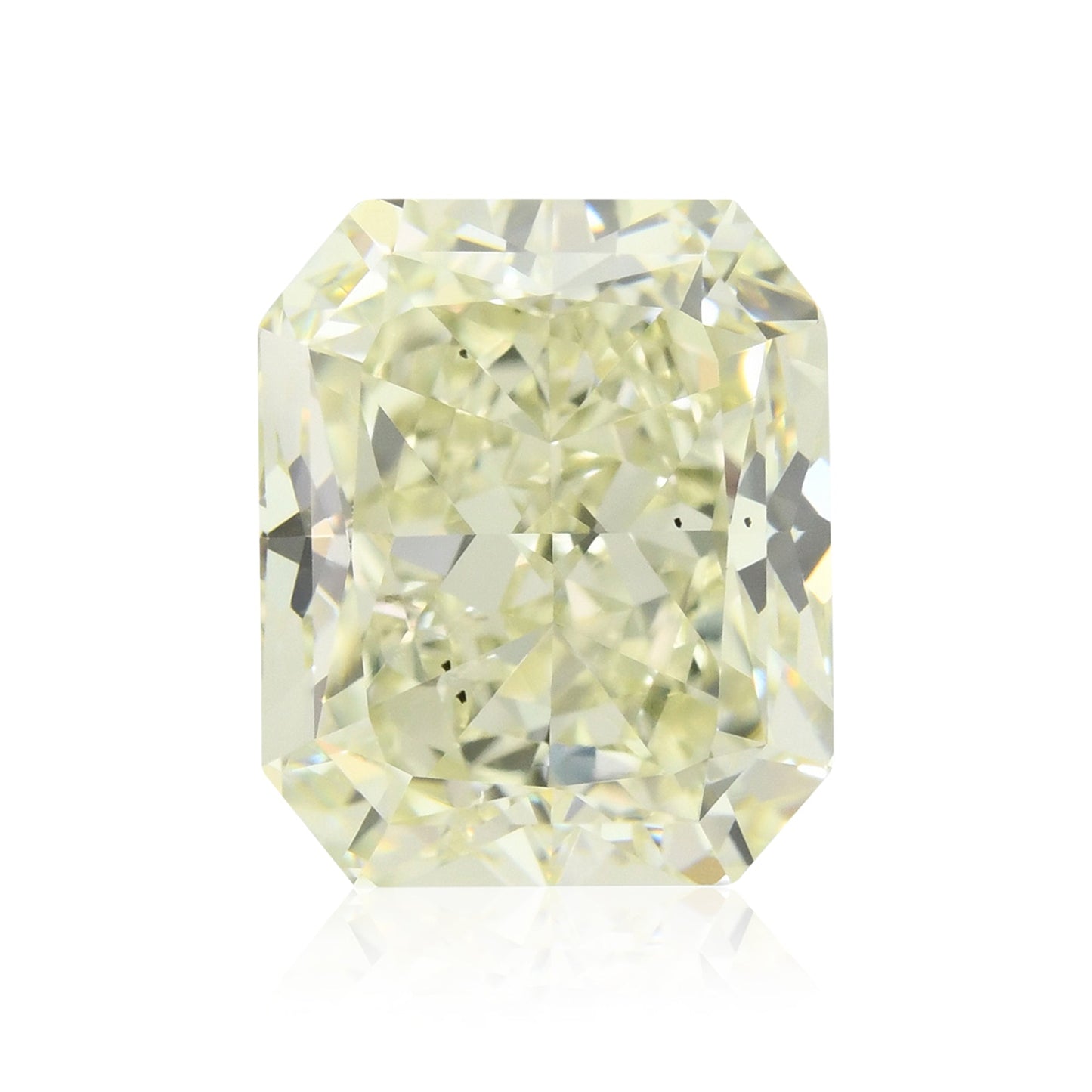 4,03 Karat Fancy Green Yellow Radiant Diamant SI1 GIA