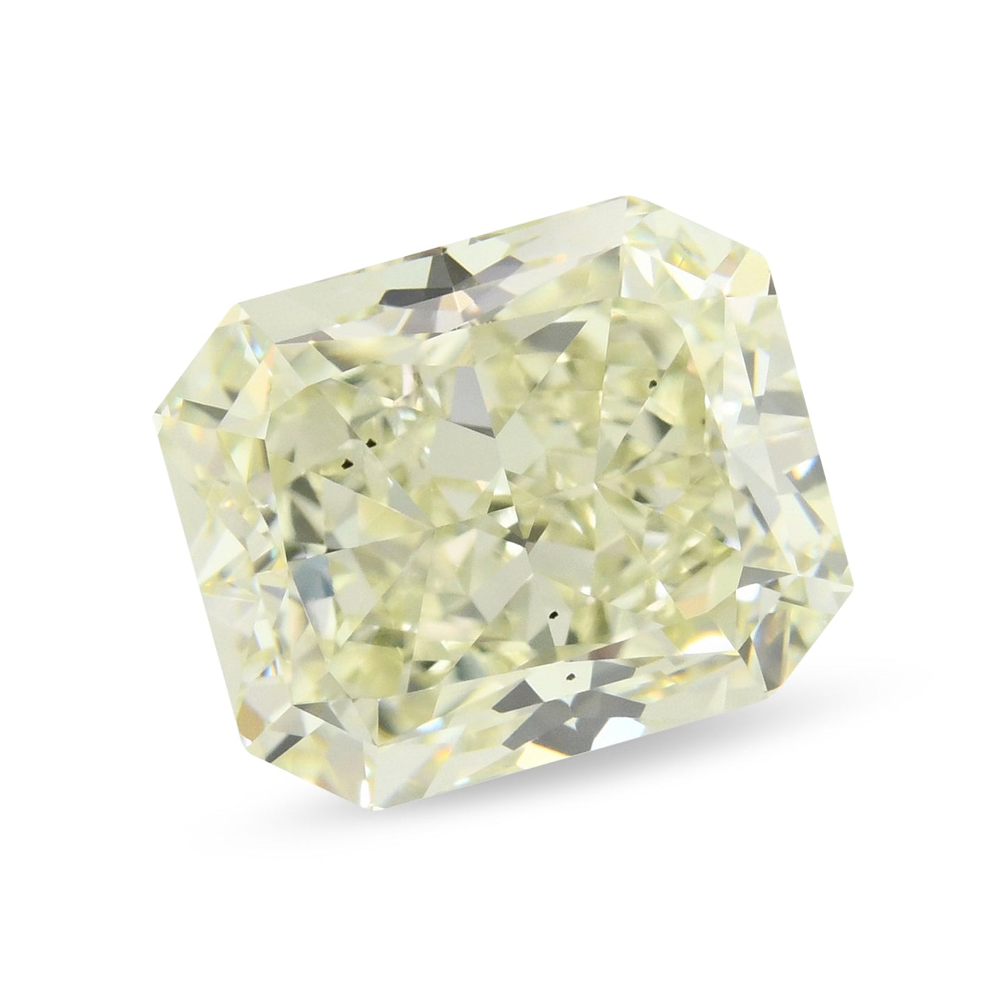 4,03 Karat Fancy Green Yellow Radiant Diamant SI1 GIA