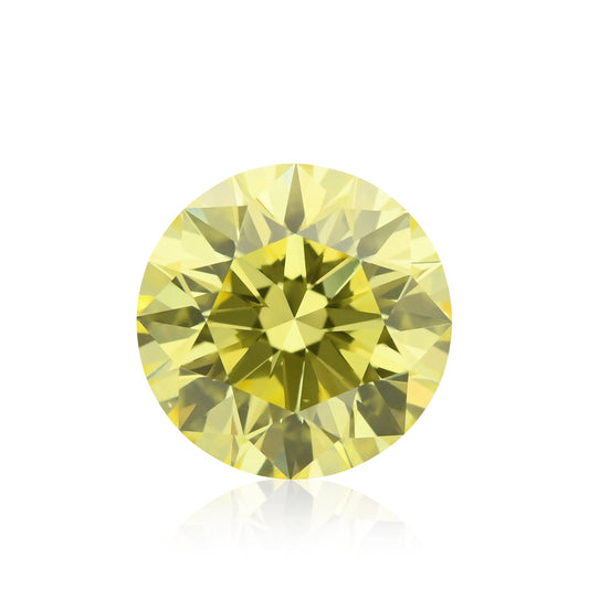 1.55 Carat Fancy Intense Yellow Round Brilliant Diamond VS1 GIA
