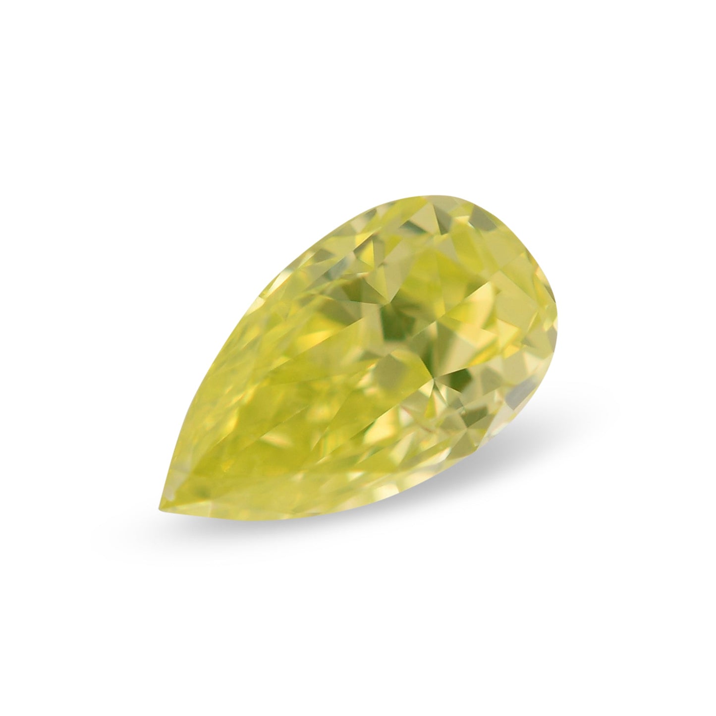 0,19 Karat Fancy Intense Grün-Gelb Birnenförmiger Diamant SI1 GIA