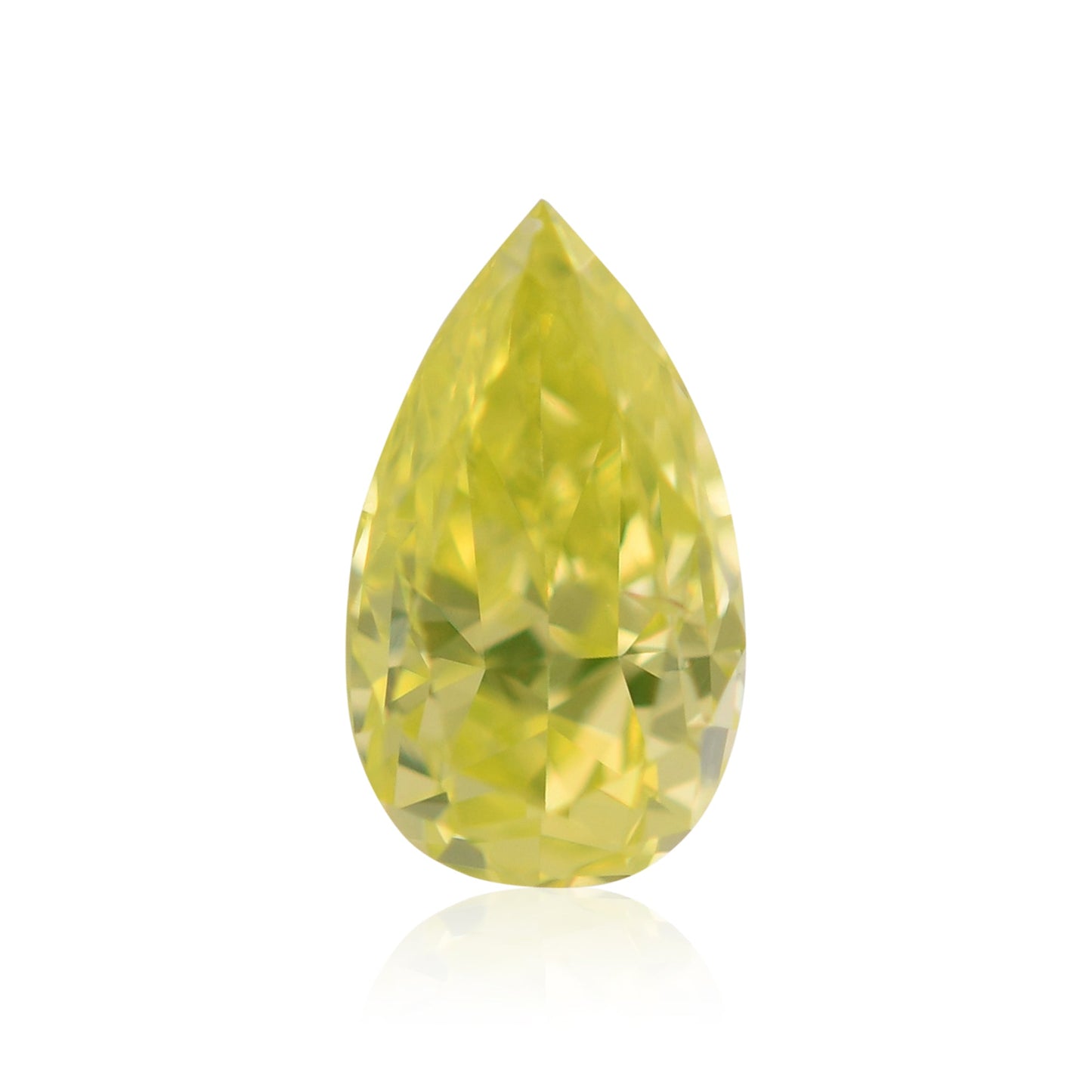 0,19 Karat Fancy Intense Grün-Gelb Birnenförmiger Diamant SI1 GIA
