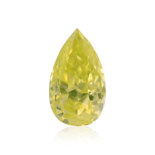0,19 Karat Fancy Intense Grün-Gelb Birnenförmiger Diamant SI1 GIA