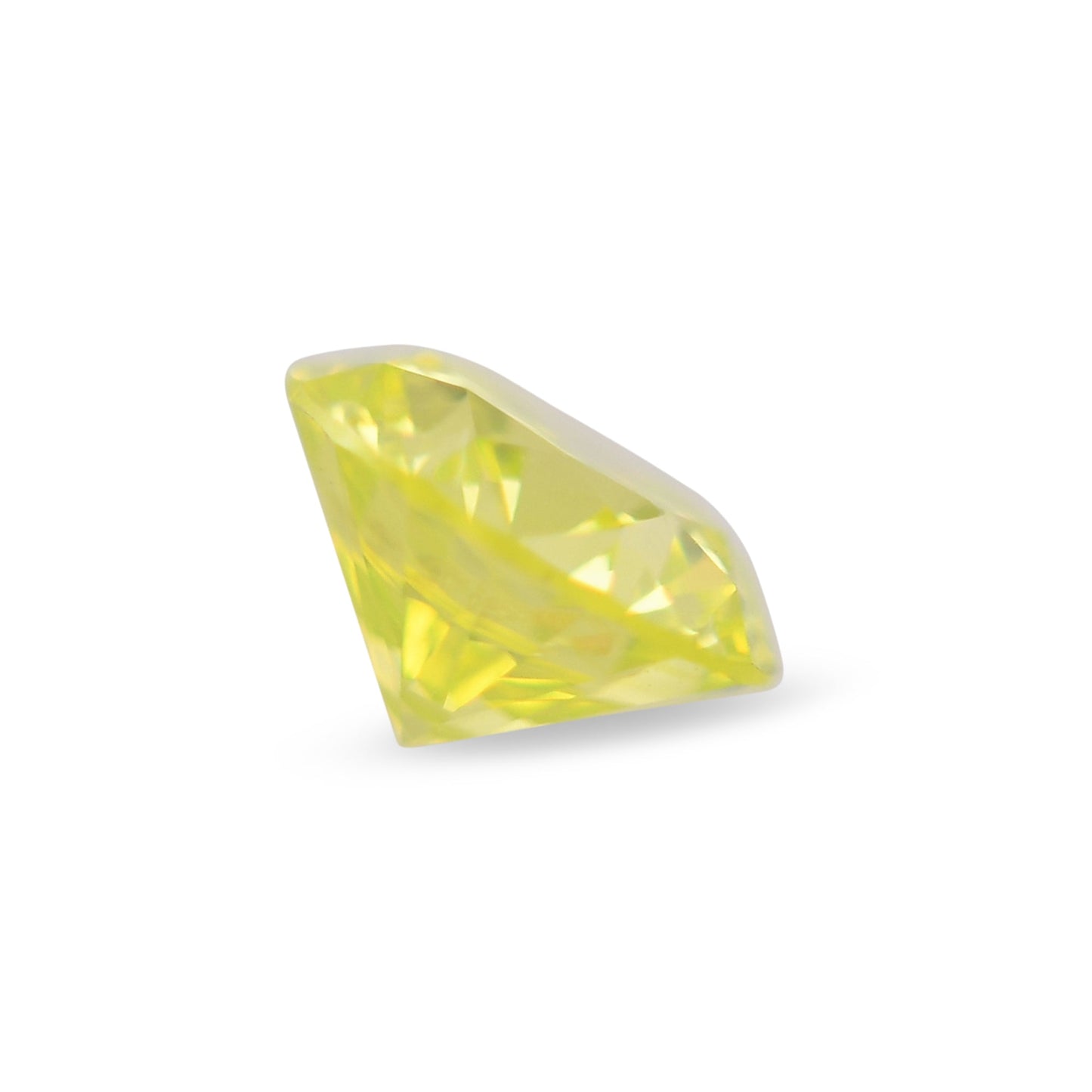 0.23 Carat Fancy Intense Greenish Yellow Round Brilliant Diamond SI2 GIA