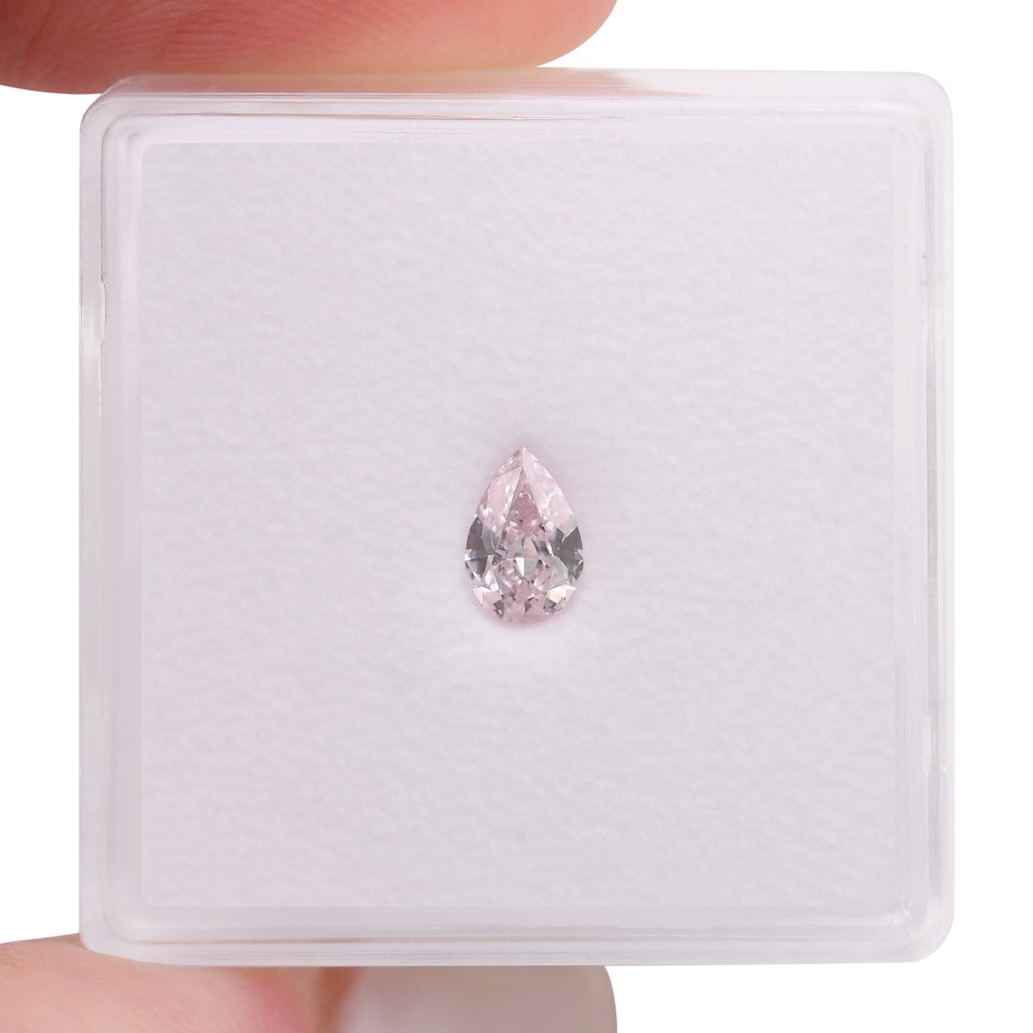 0,31 Karat Fancy Purplish Pink Birnenförmiger Diamant SI1 GIA