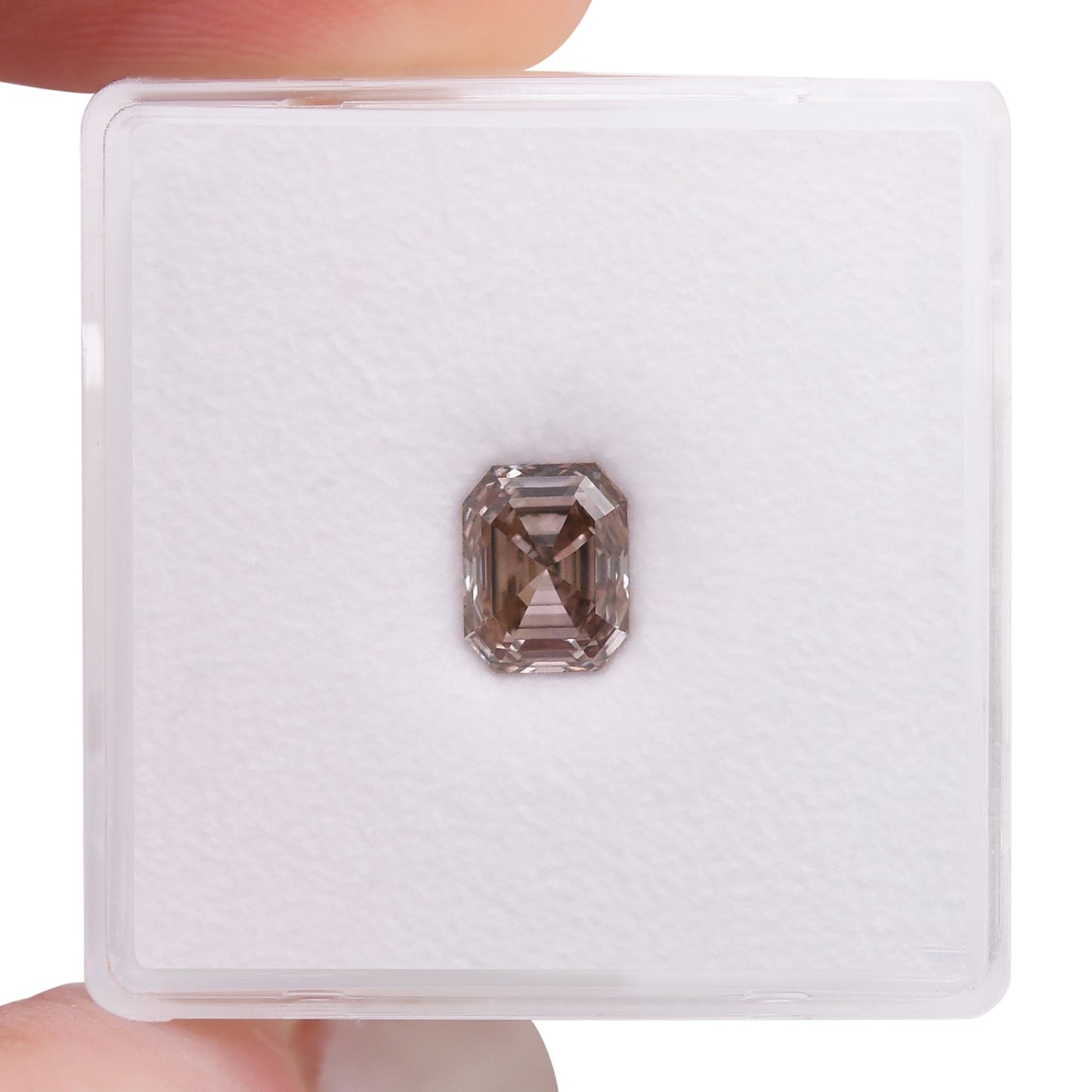 1,00 Karat Smaragd-Diamant in Fancy Pink Brown, VS2, GIA