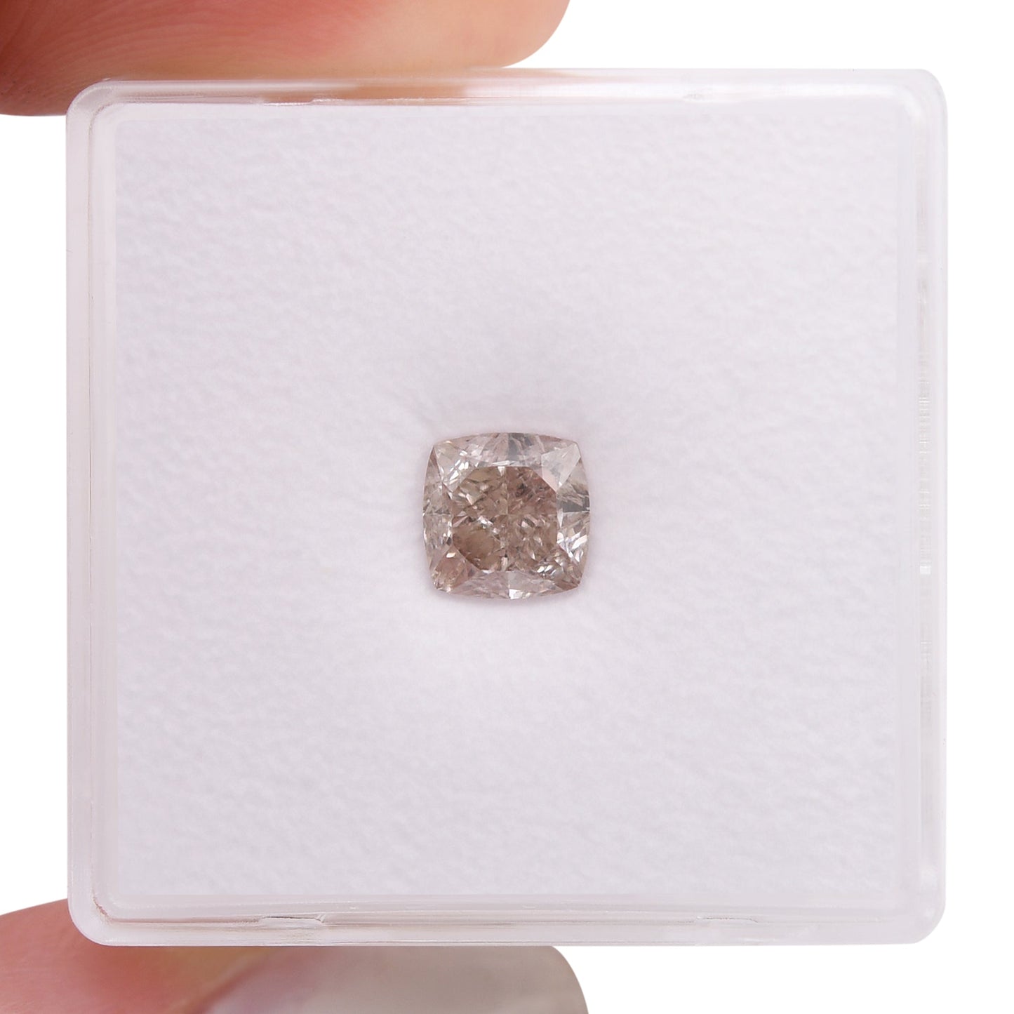 1,03 Karat Fancy Pinkish Brown Cushion Diamond SI1 GIA