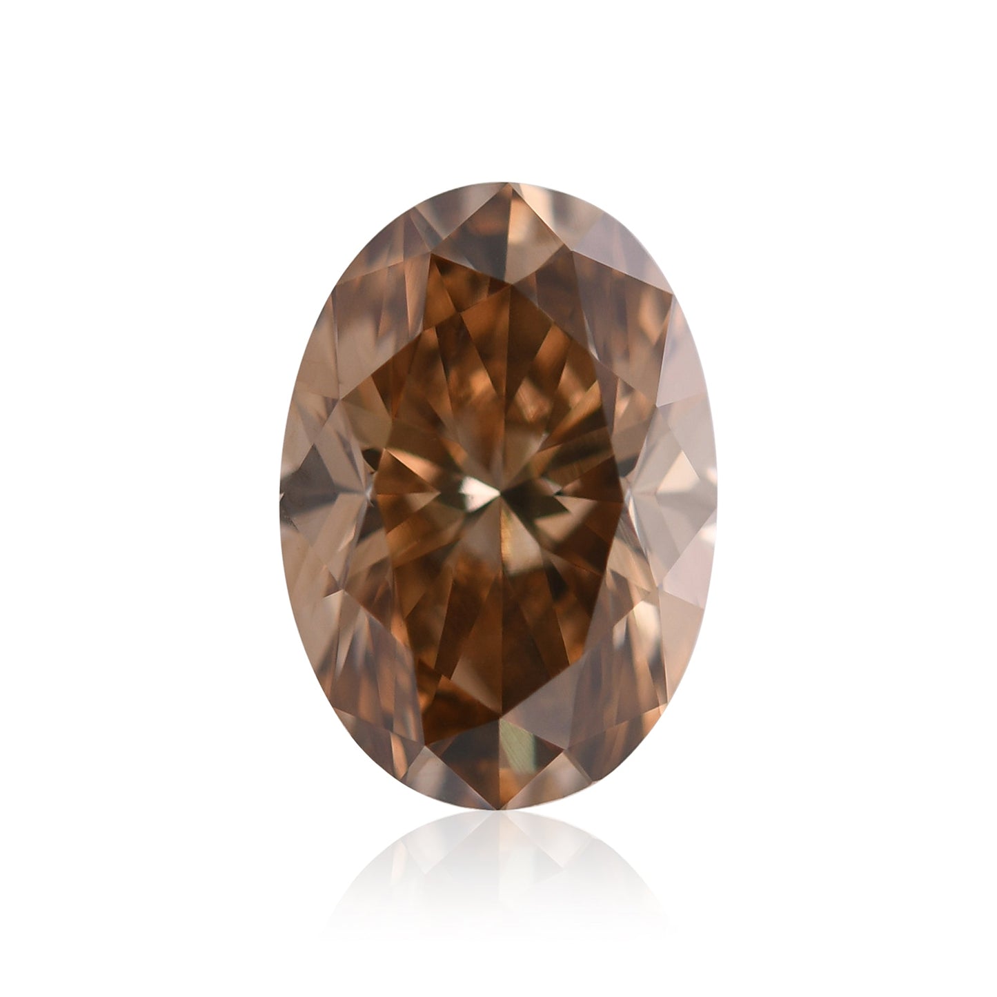 1,41 Karat Fancy Orange Brown Ovaler Diamant VS1 GIA