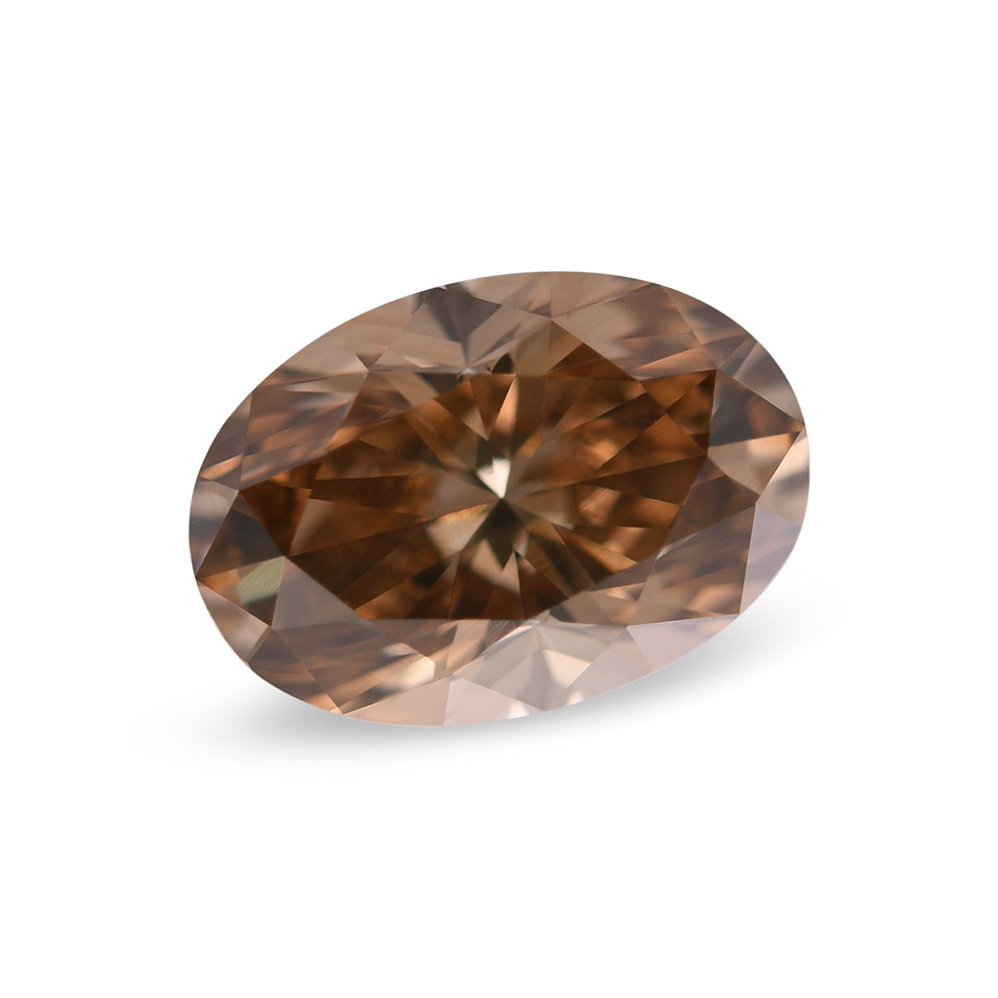 1,41 Karat Fancy Orange Brown Ovaler Diamant VS1 GIA