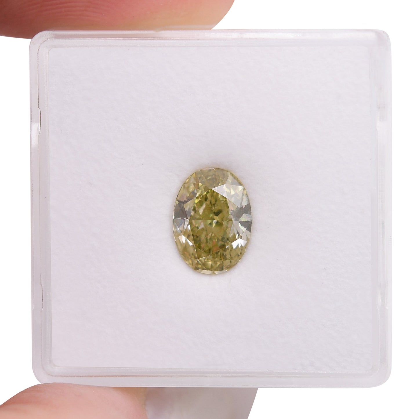 1.59 Carat Fancy Brownish Greenish Yellow Oval Diamond SI1 GIA