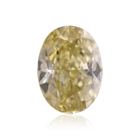 1,59 Karat Fancy Brownish Greenish Yellow Oval Diamond SI1 GIA