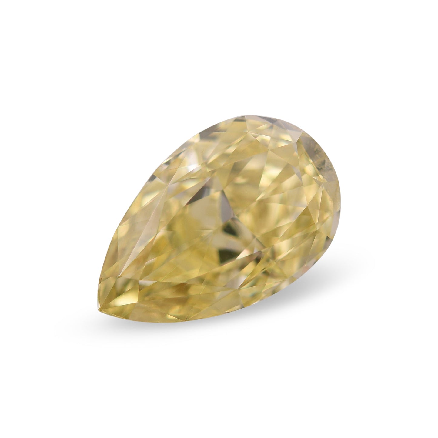 2,39 Karat Fancy Intense Yellow Birnenförmiger Diamant SI1 GIA