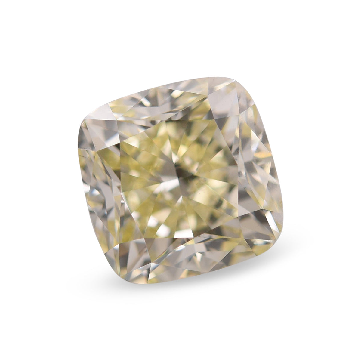 2,12 Karat W-X, hellgelber Kissen-Diamant SI1 GIA
