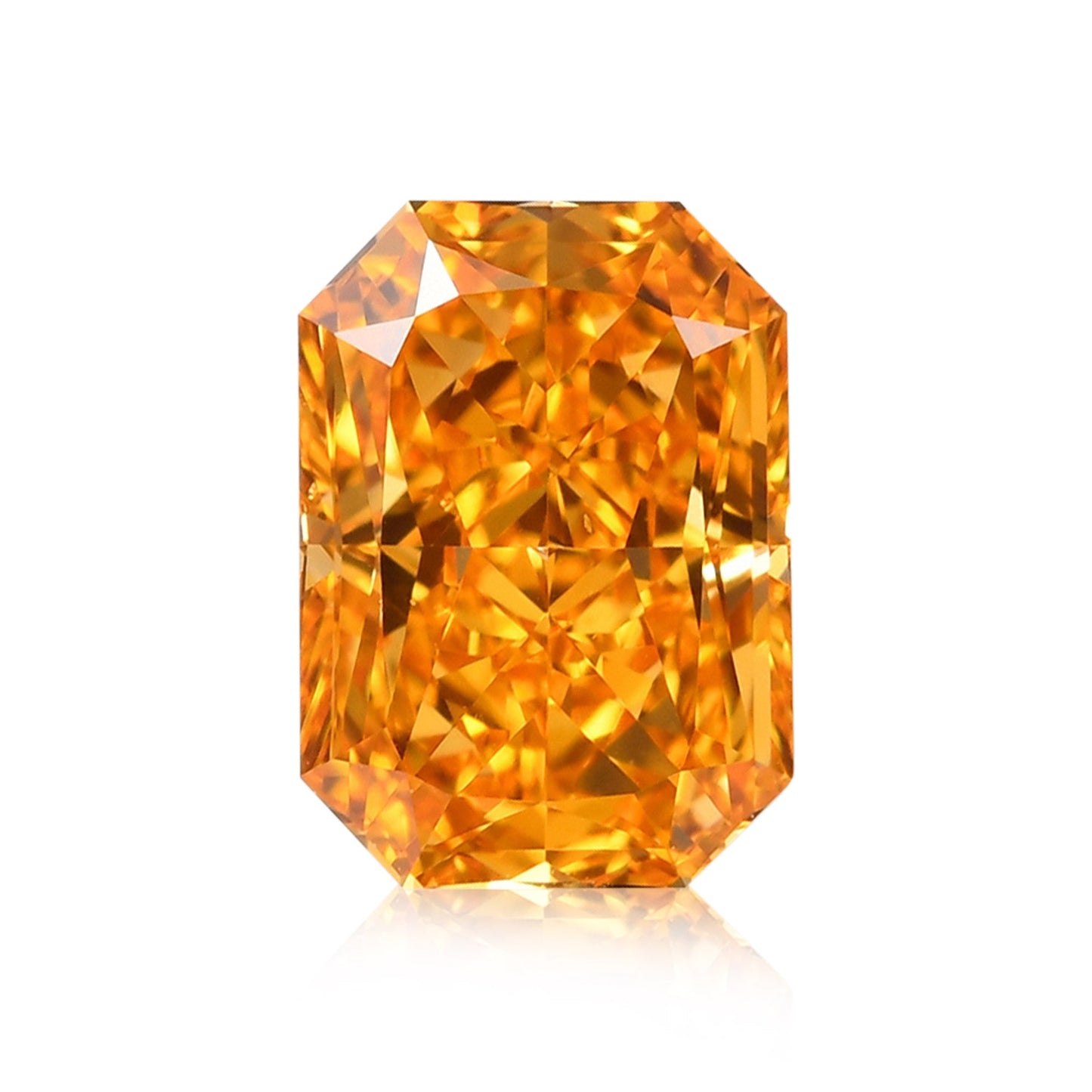 0,54 Karat Fancy Vivid Yellow Orange Radiant Diamant VS1 GIA
