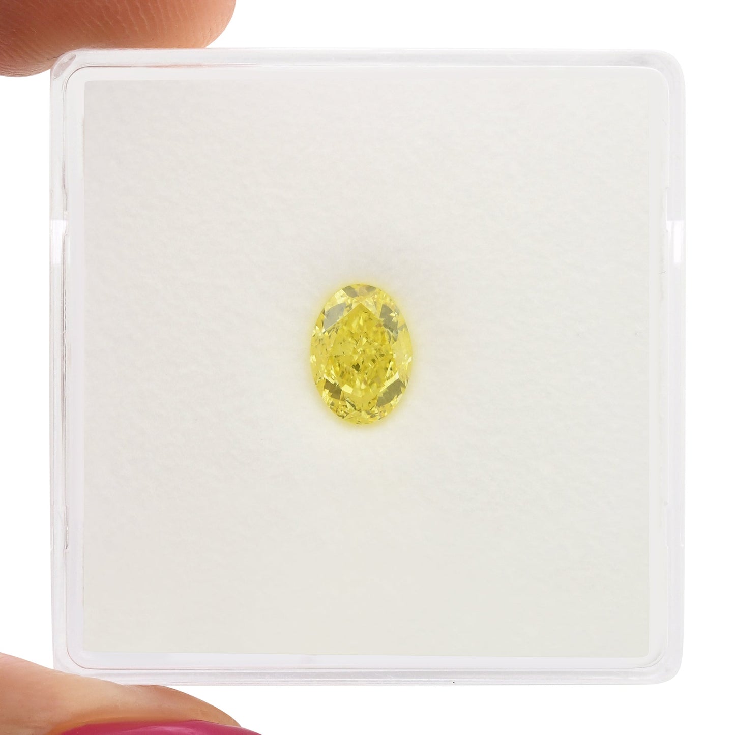 0,72 Karat Fancy Intense Yellow Oval Diamond VS1 GIA