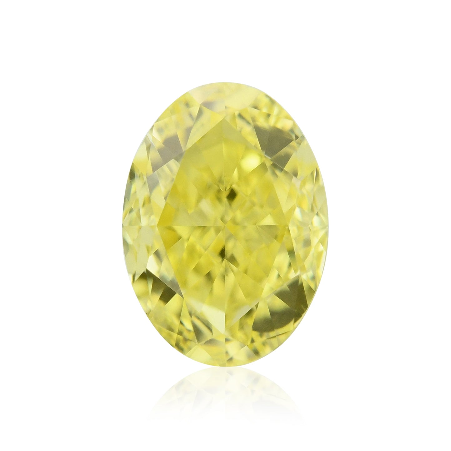 0,72 Karat Fancy Intense Yellow Oval Diamond VS1 GIA