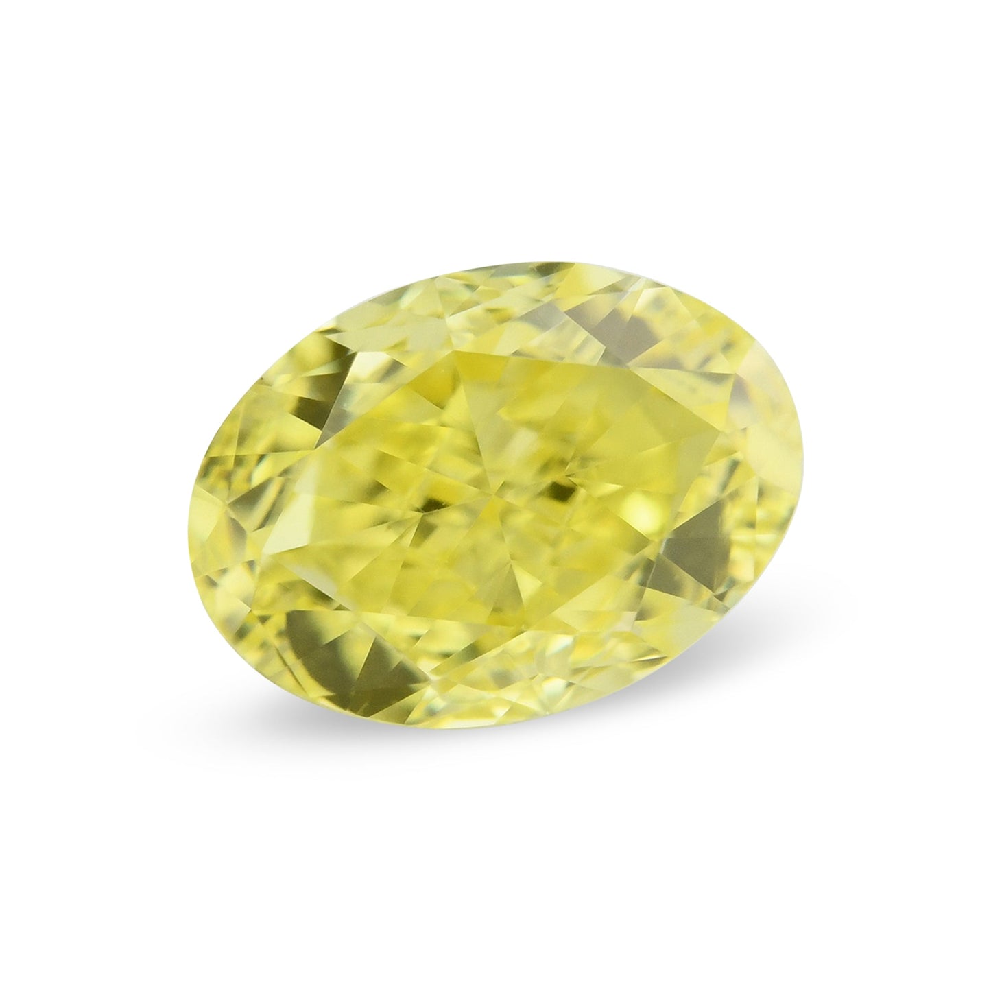 0,72 Karat Fancy Intense Yellow Oval Diamond VS1 GIA