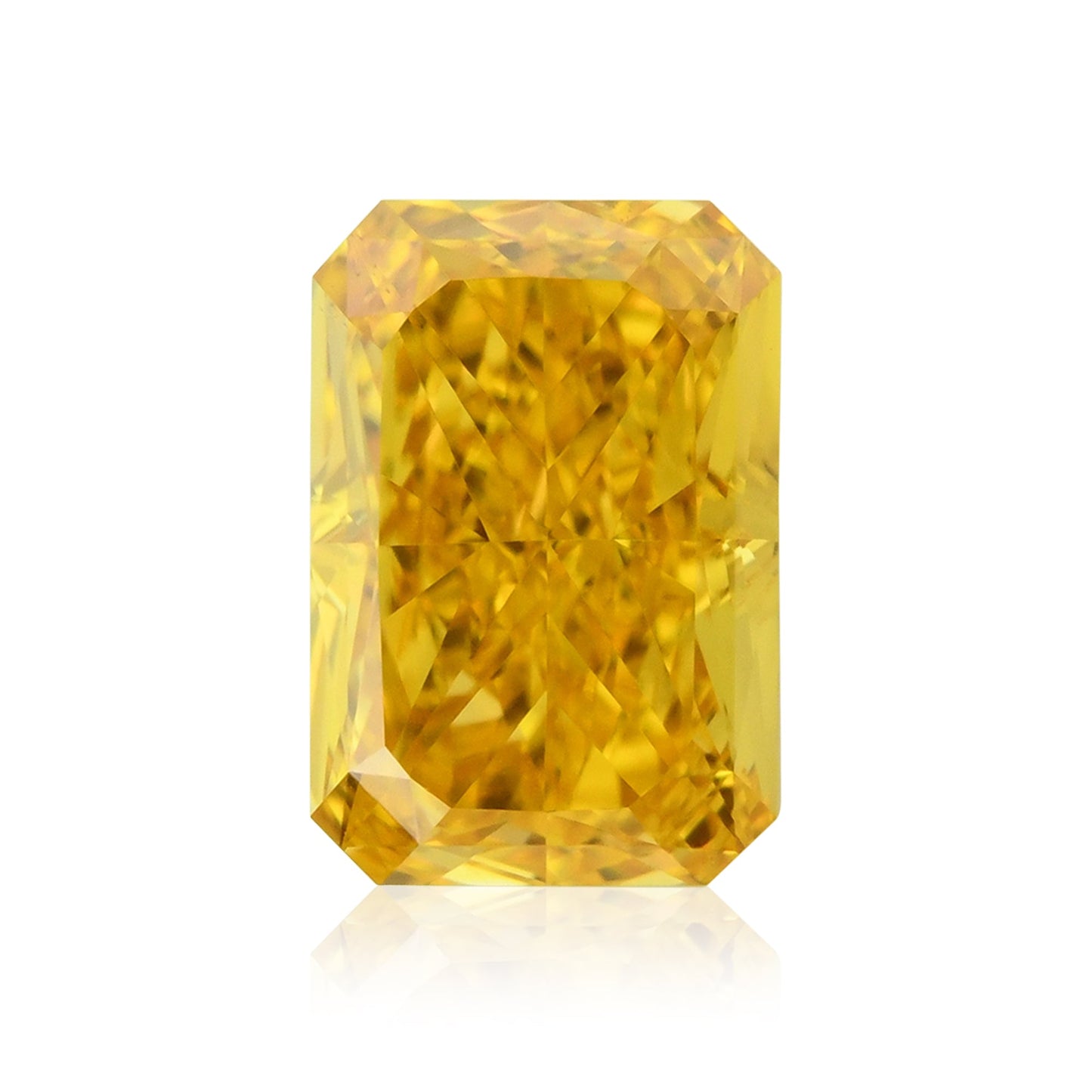 0.54 Carat Fancy Vivid Orange Yellow Radiant Diamond VS2 GIA