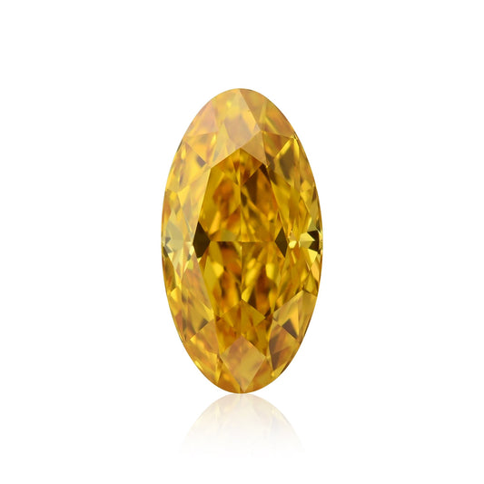 0,30 Karat Fancy Vivid Yellow Orange Ovaler Diamant VVS1 GIA