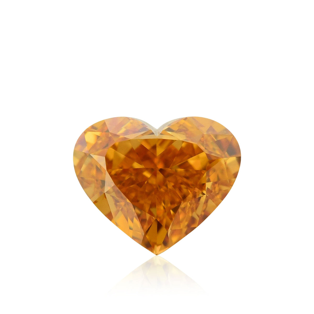 0,72 Karat Fancy Vivid Yellow Orange Heart Diamant VS2 GIA