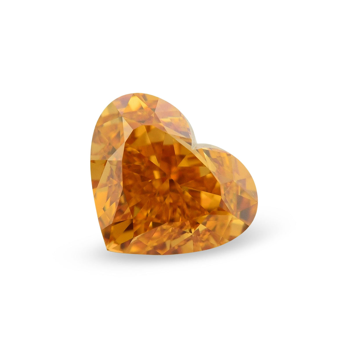 0,72 Karat Fancy Vivid Yellow Orange Heart Diamant VS2 GIA