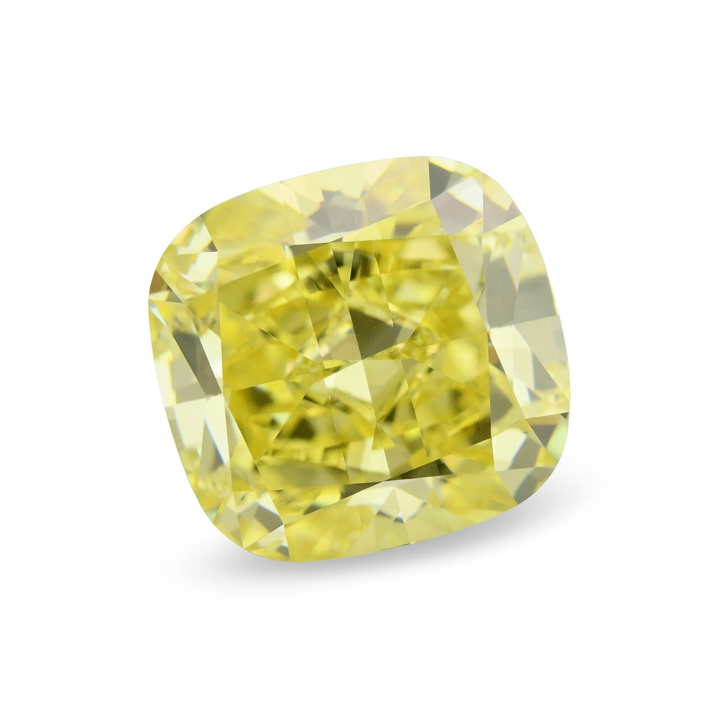 2,54 Karat Fancy Vivid Yellow Cushion Diamond IF GIA