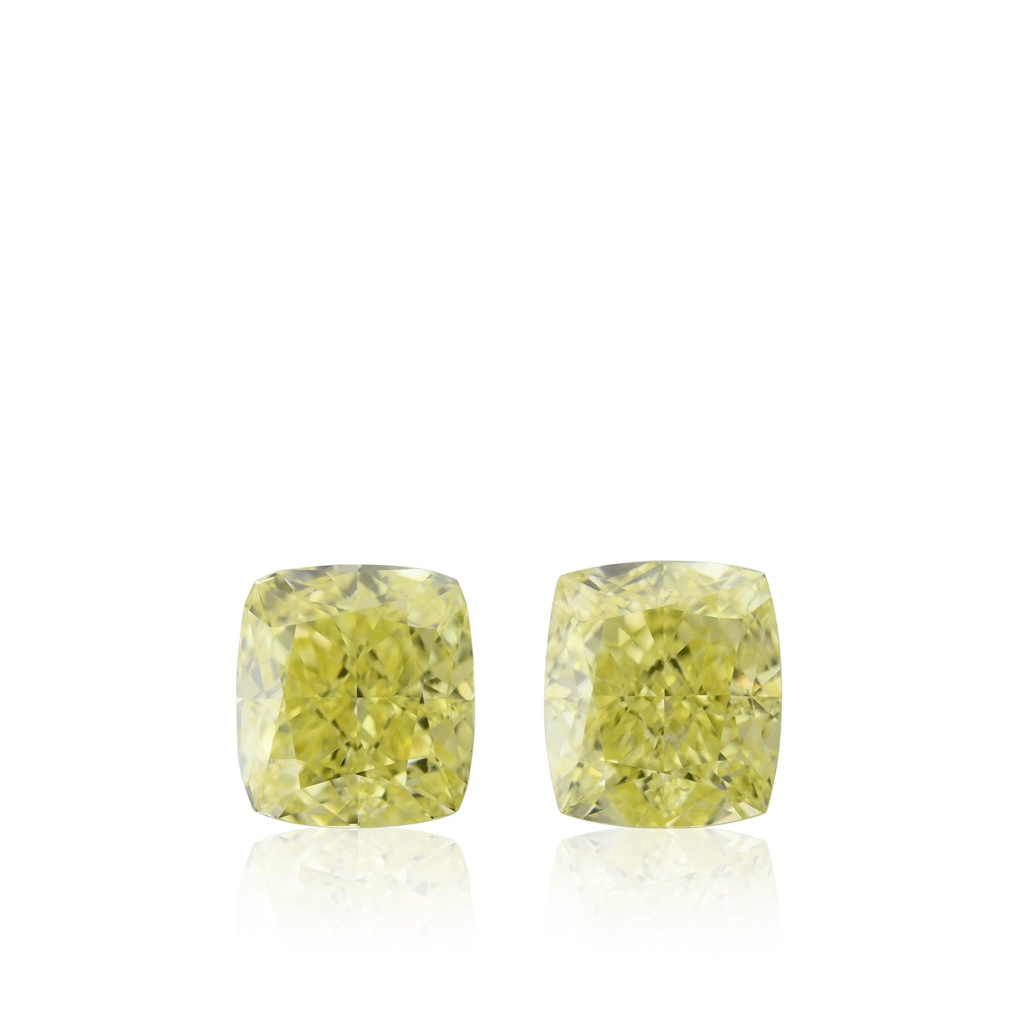 1.09 Carat Fancy Yellow Cushion Diamonds VVS1