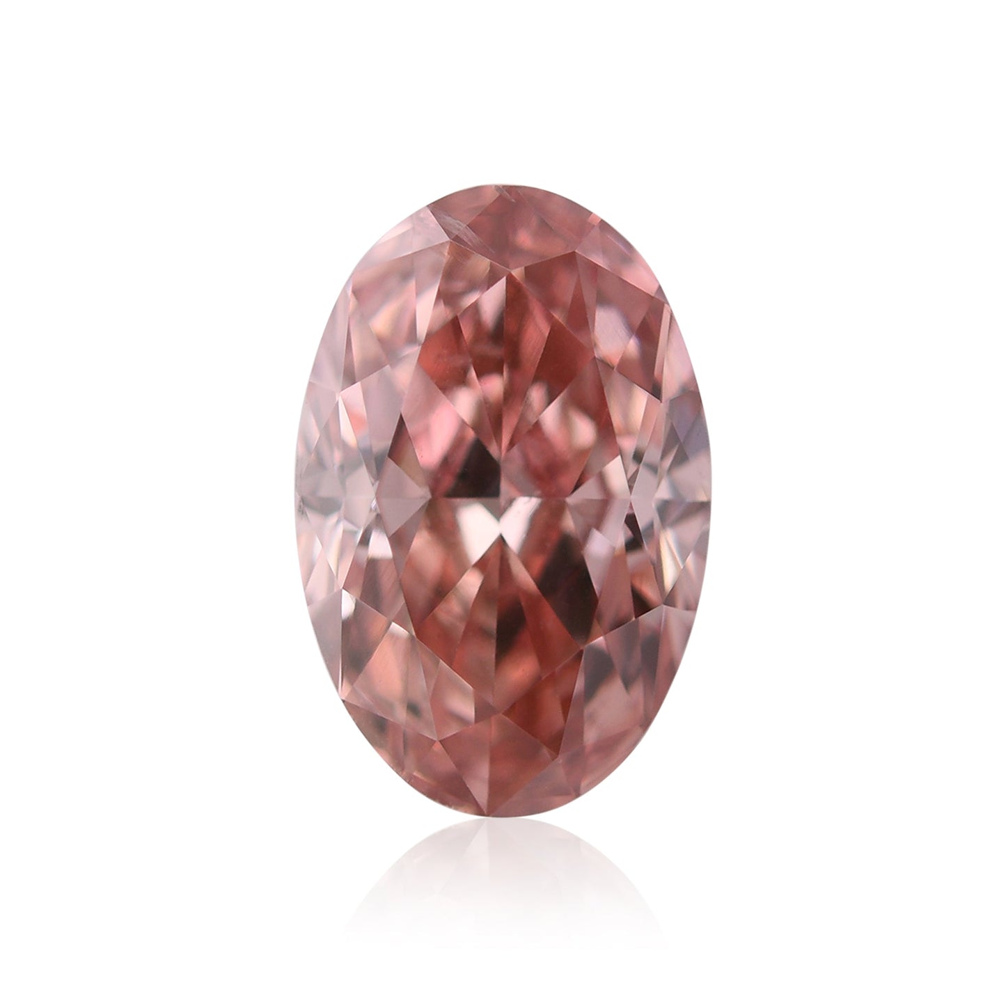 1,01 Karat Fancy Intense Orange Pink Ovaler Diamant SI2 GIA