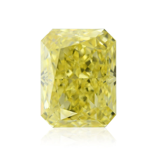 0.76 Carat Fancy Intense Yellow Radiant Diamond VVS1 GIA
