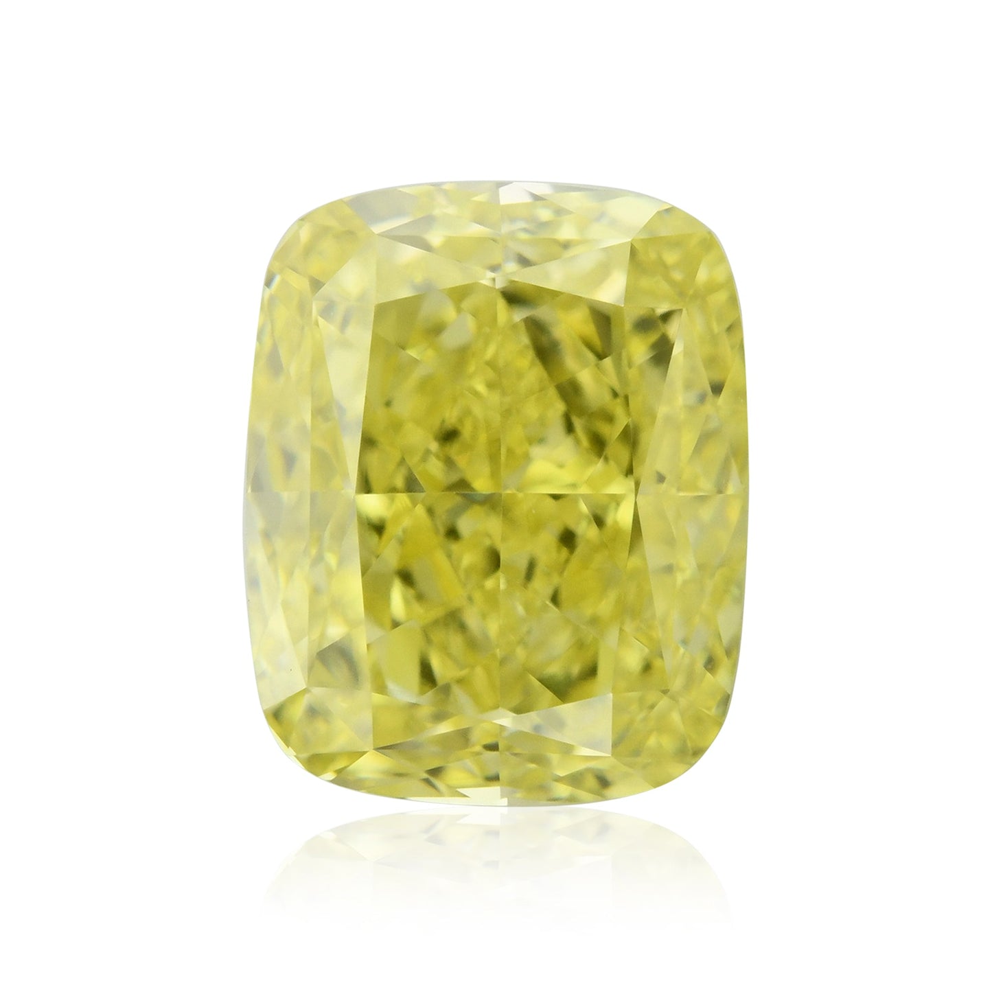 1,07 Karat Fancy Intense Yellow Cushion Diamond VVS2 GIA