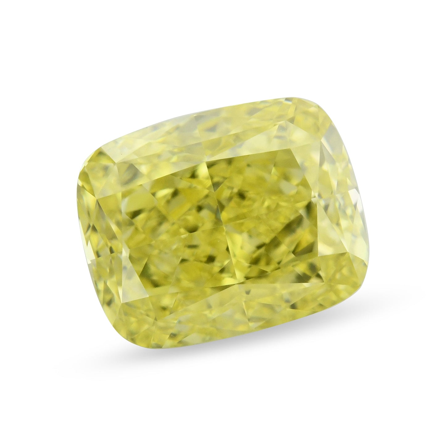1,07 Karat Fancy Intense Yellow Cushion Diamond VVS2 GIA