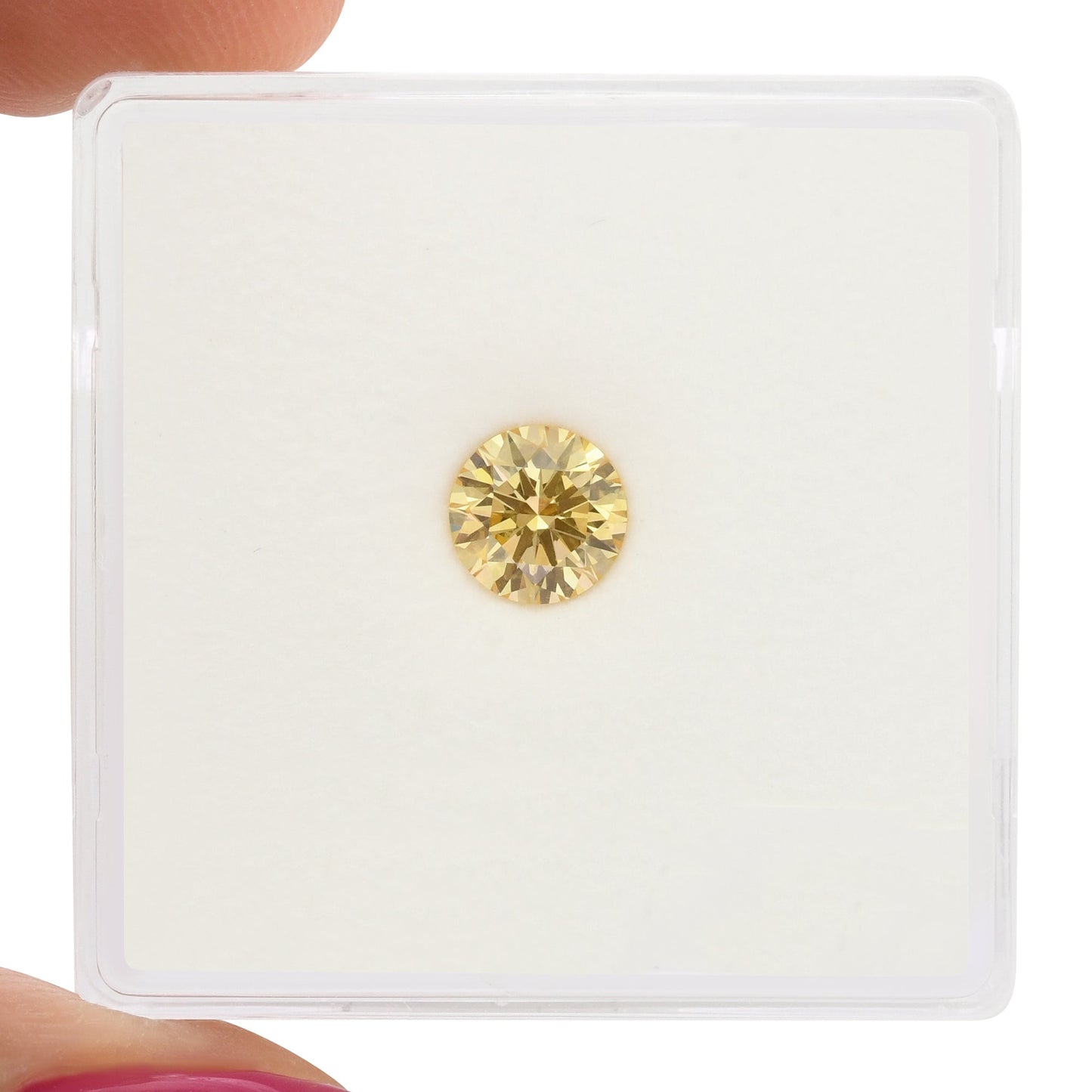 0,55 Karat Fancy Orange Yellow Round Brilliant VS2 GIA